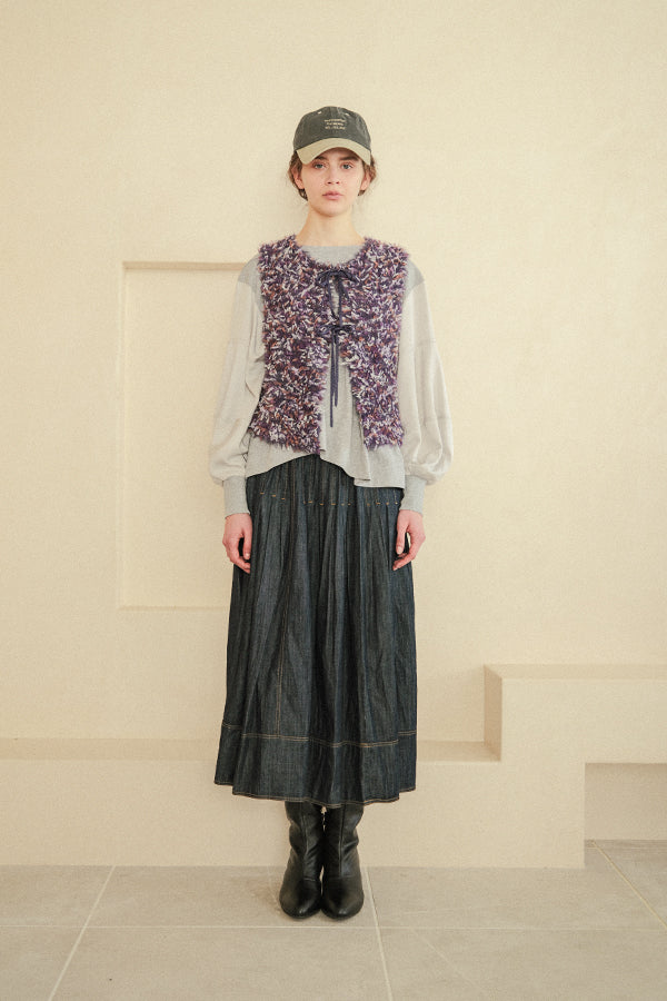 Feather Tulle Vest