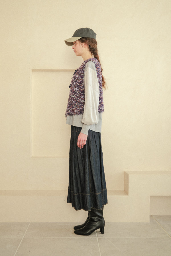 Feather Tulle Vest