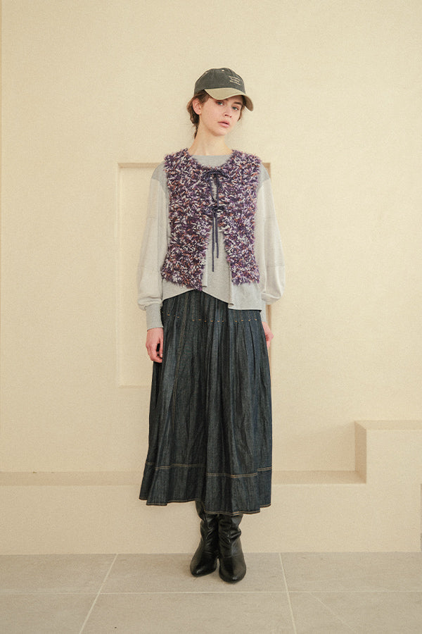 Feather Tulle Vest