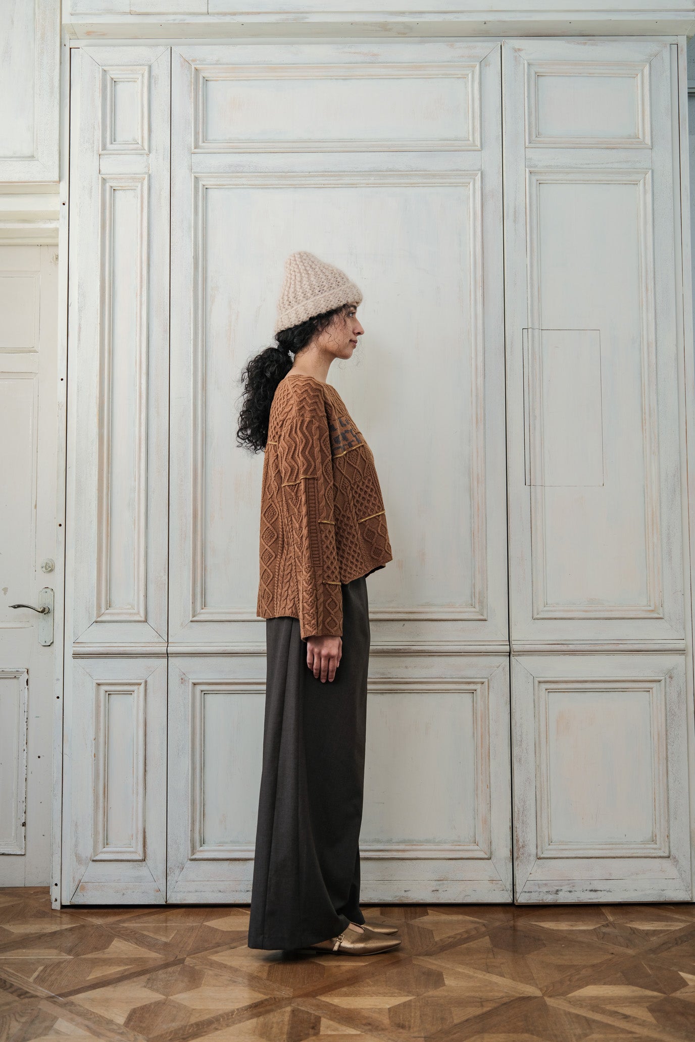 Cable Patchwork Pullover