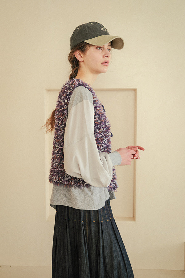 Feather Tulle Vest