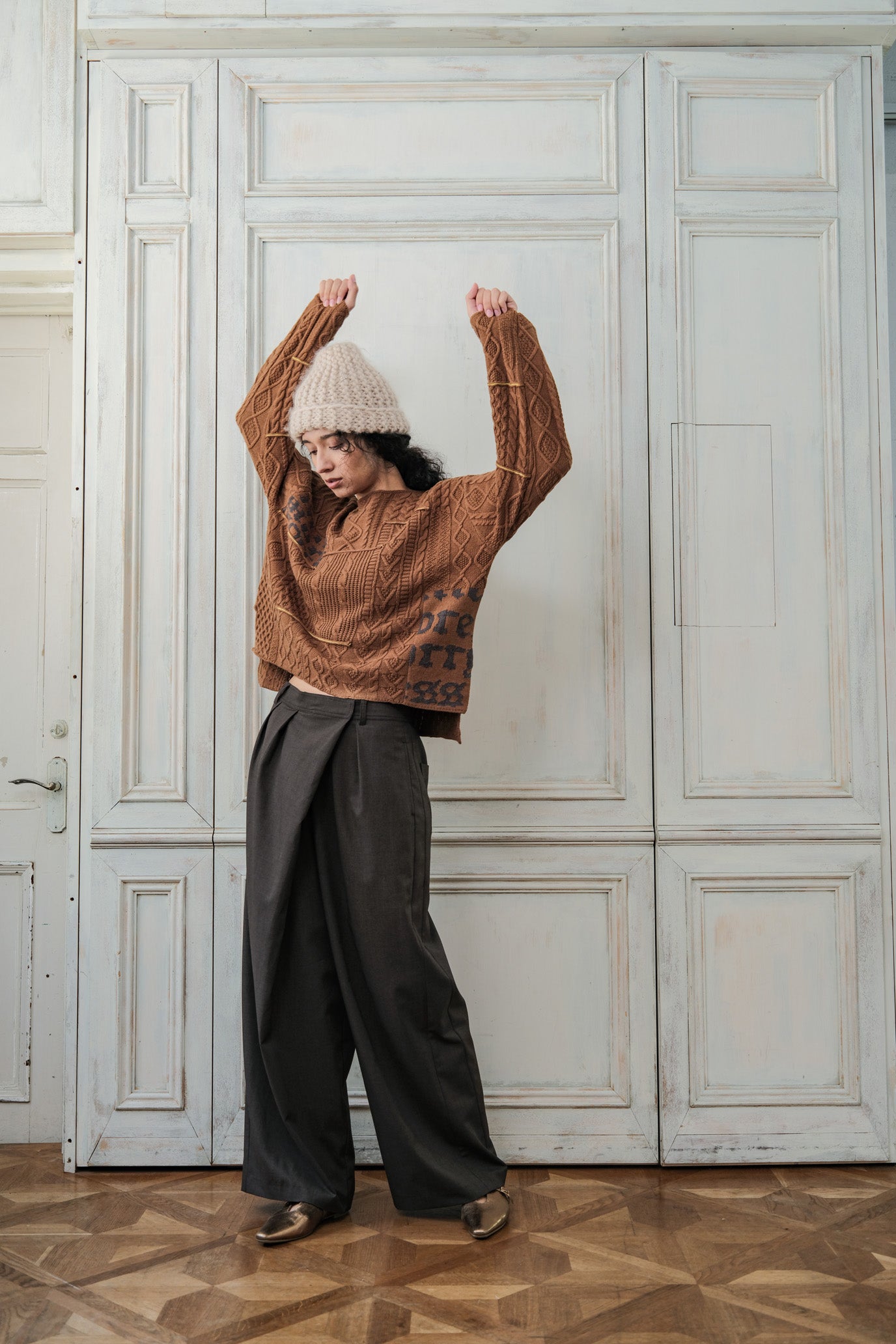 Cable Patchwork Pullover