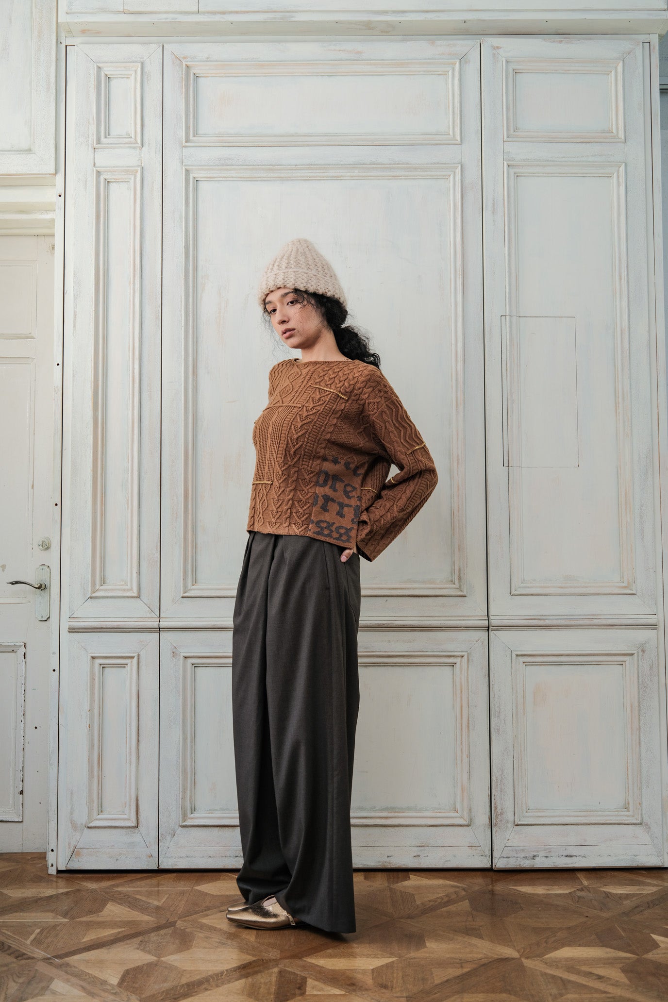 Cable Patchwork Pullover