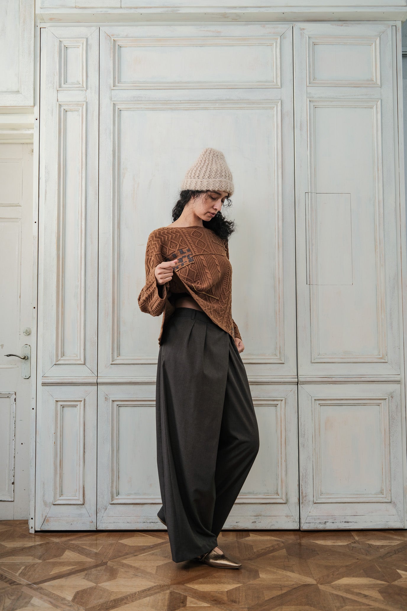 Cable Patchwork Pullover