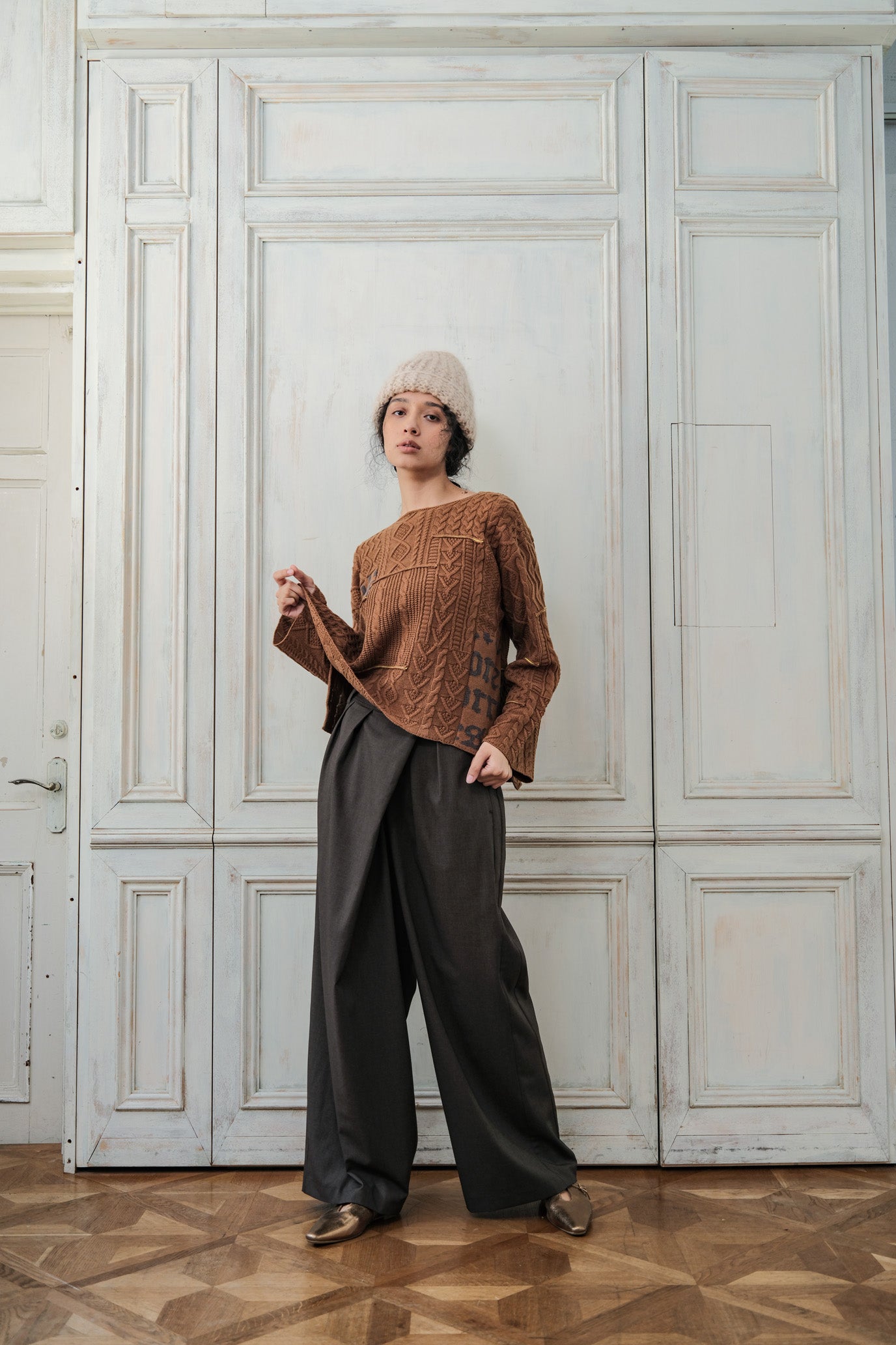 Cable Patchwork Pullover