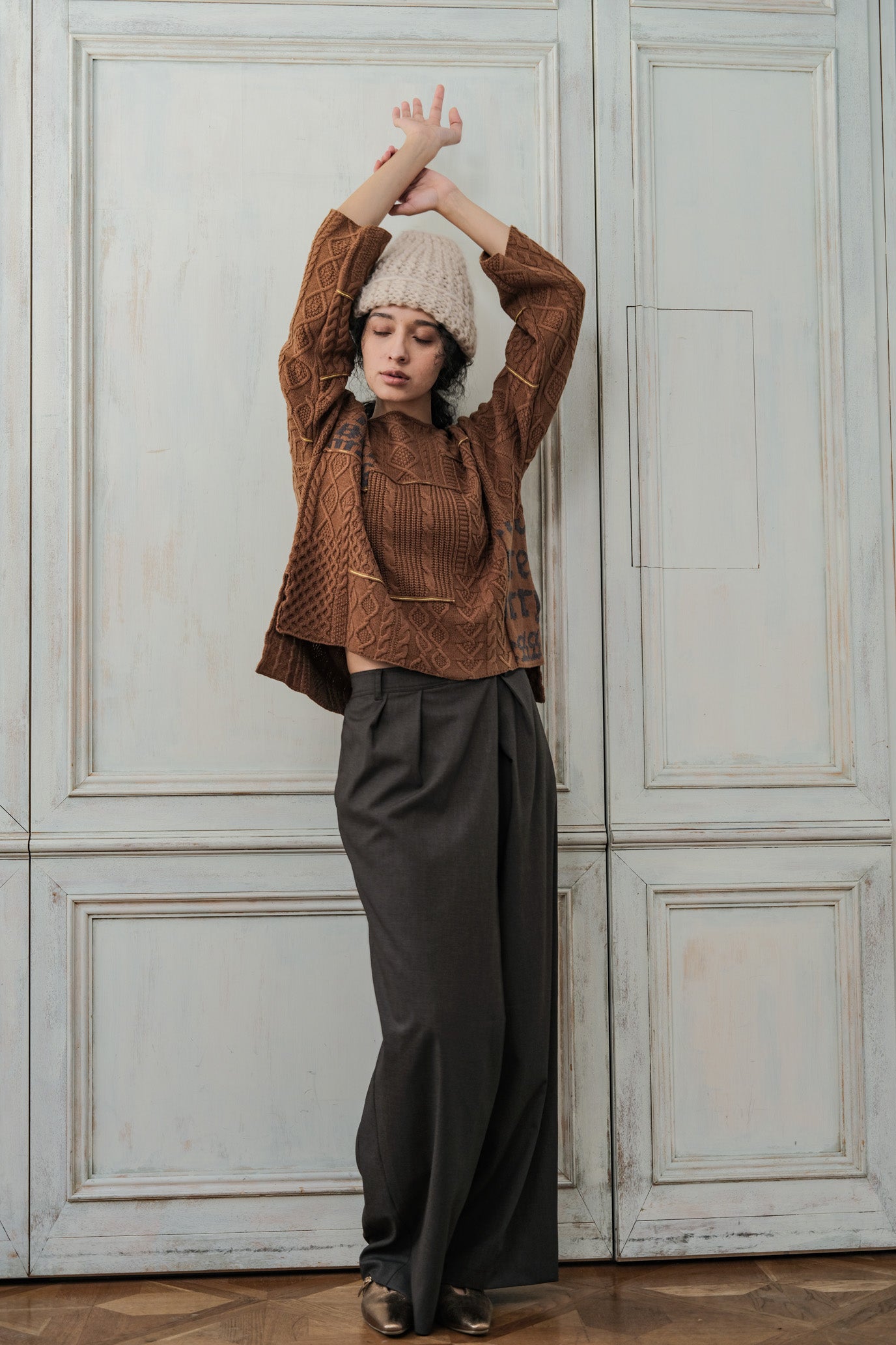 Cable Patchwork Pullover