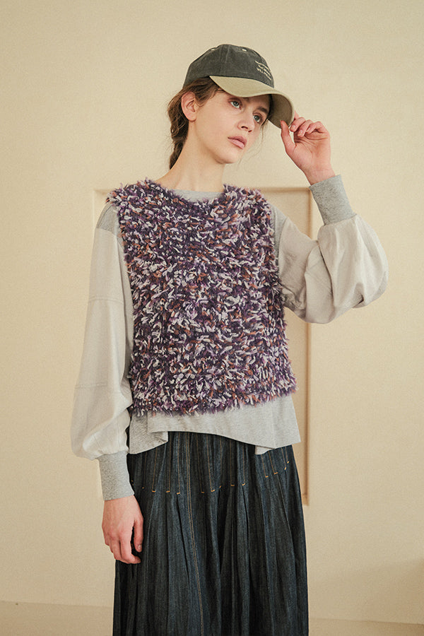 Feather Tulle Vest