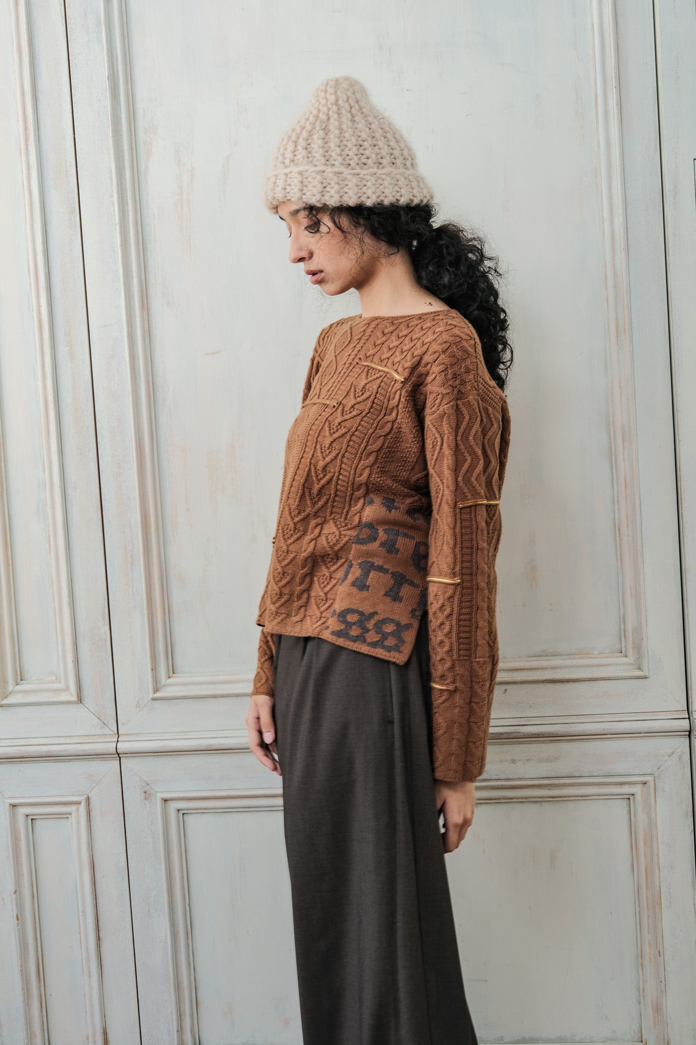 Cable Patchwork Pullover
