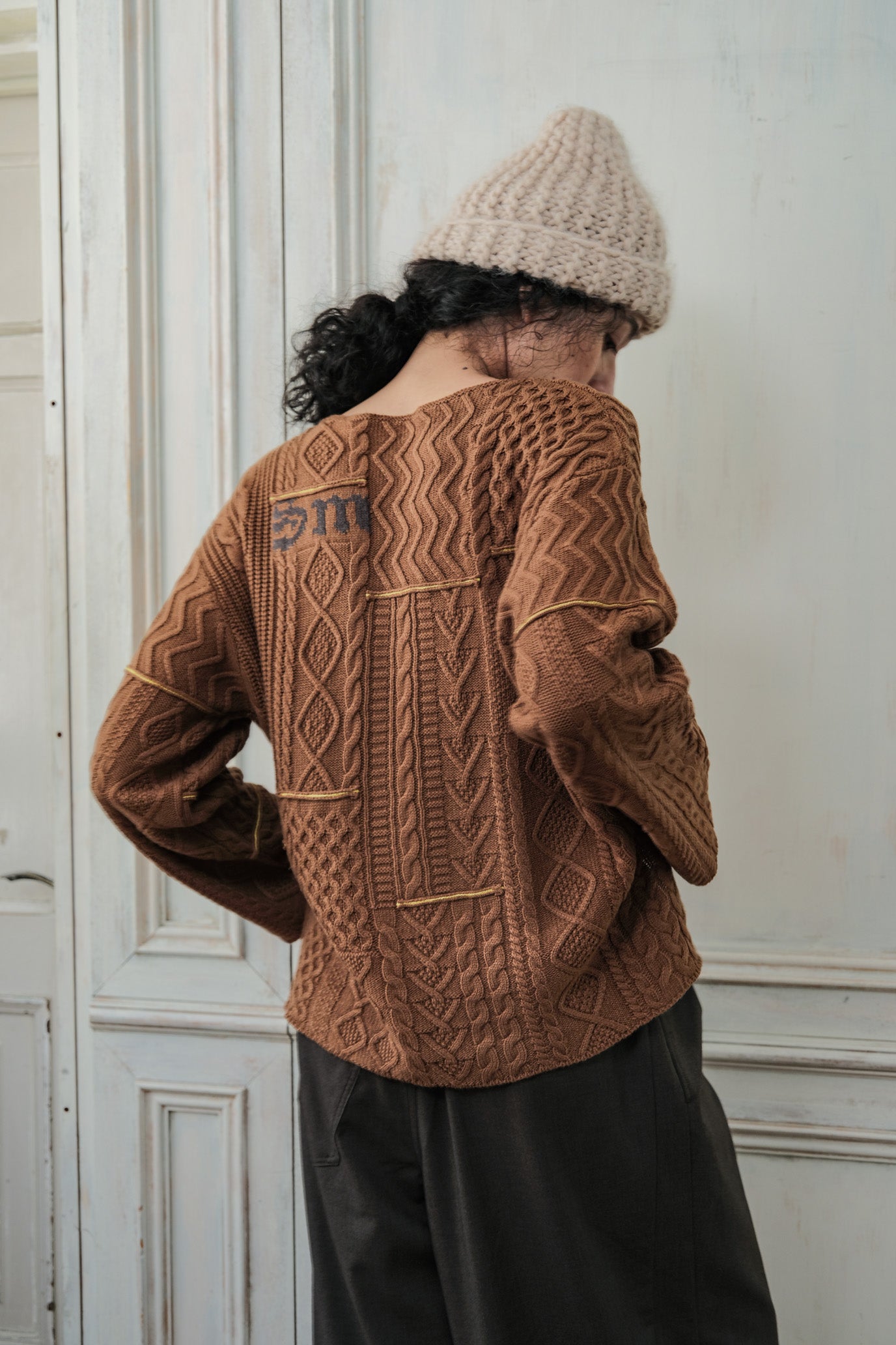 Cable Patchwork Pullover