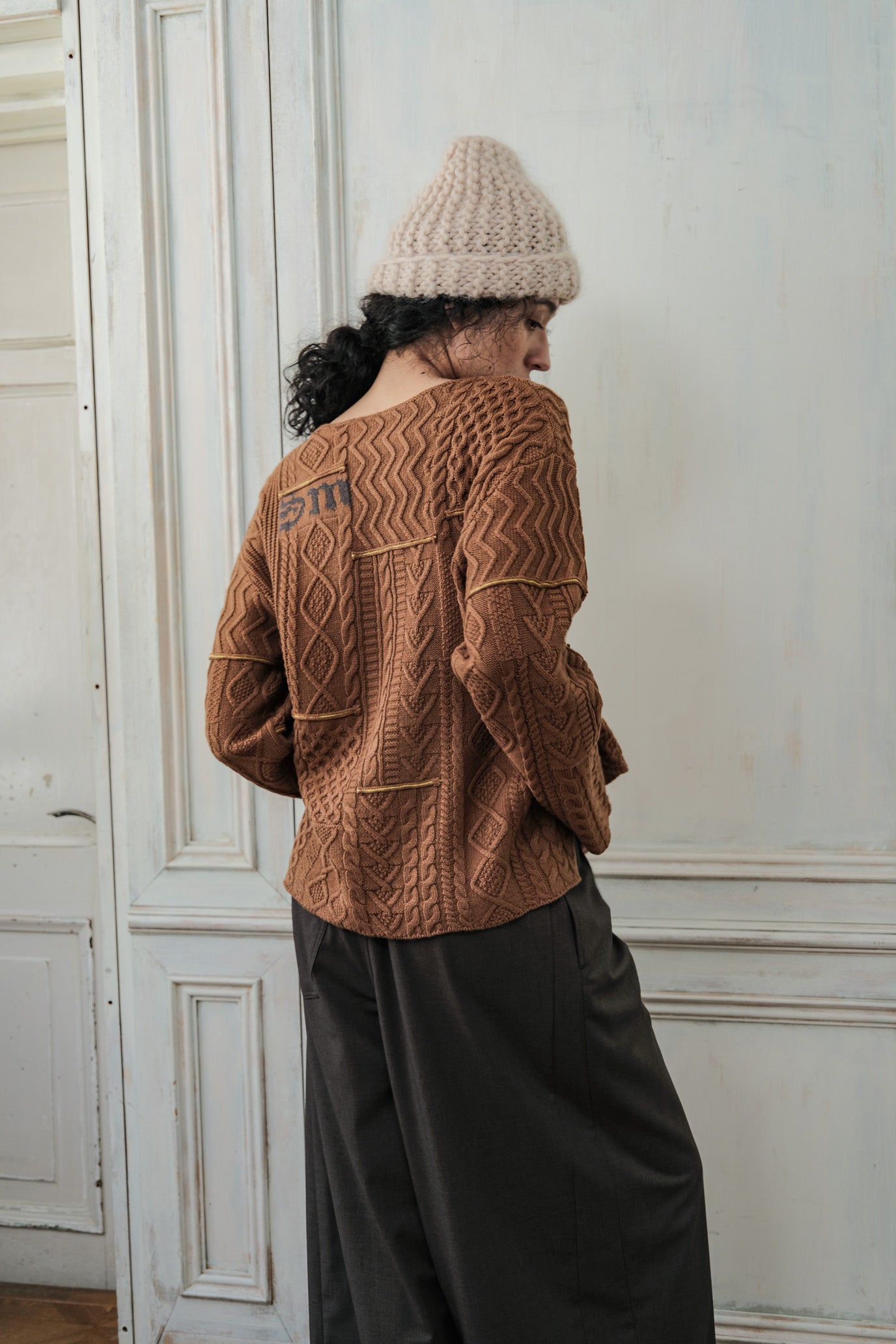 Cable Patchwork Pullover