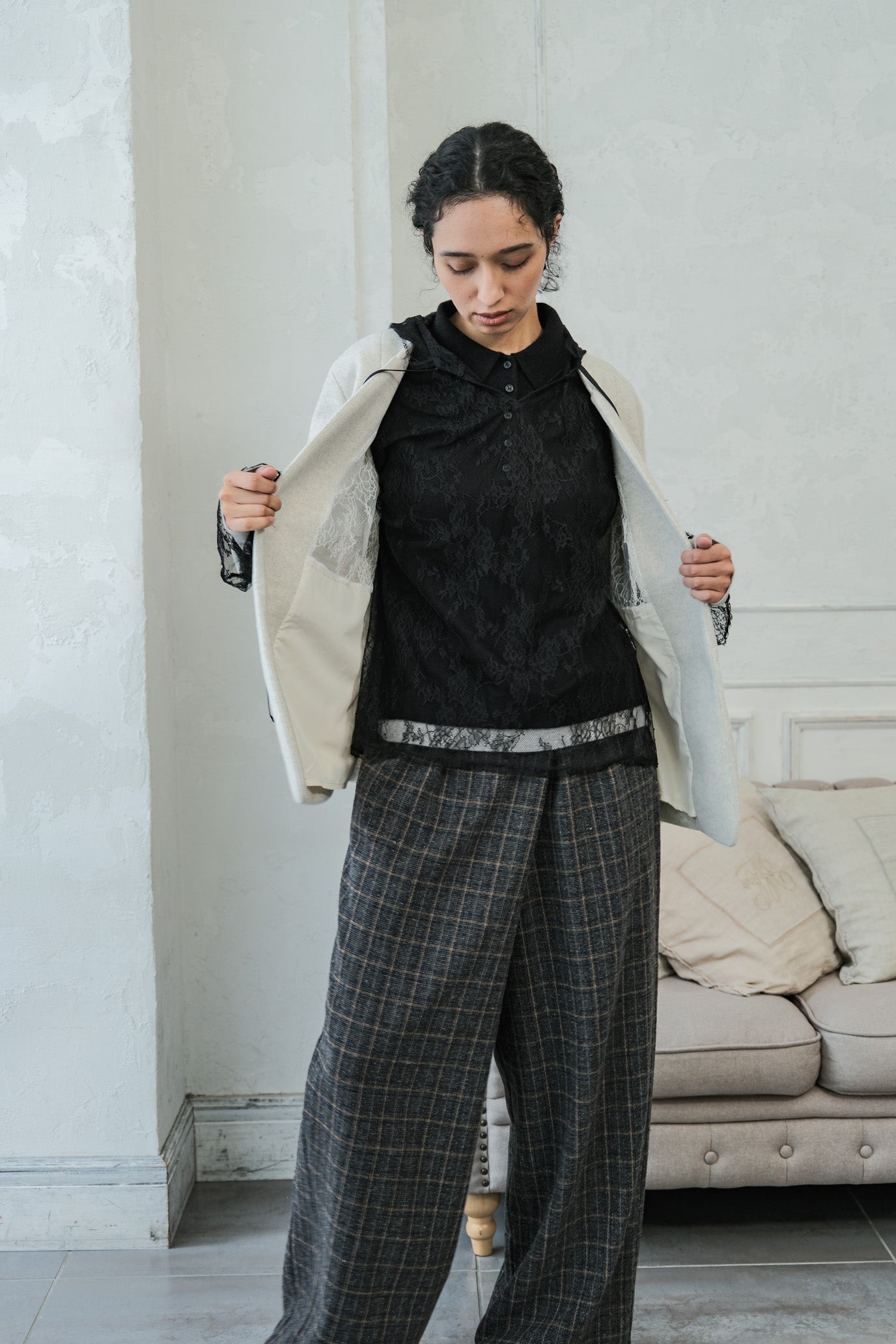 Lace Hood Pullover