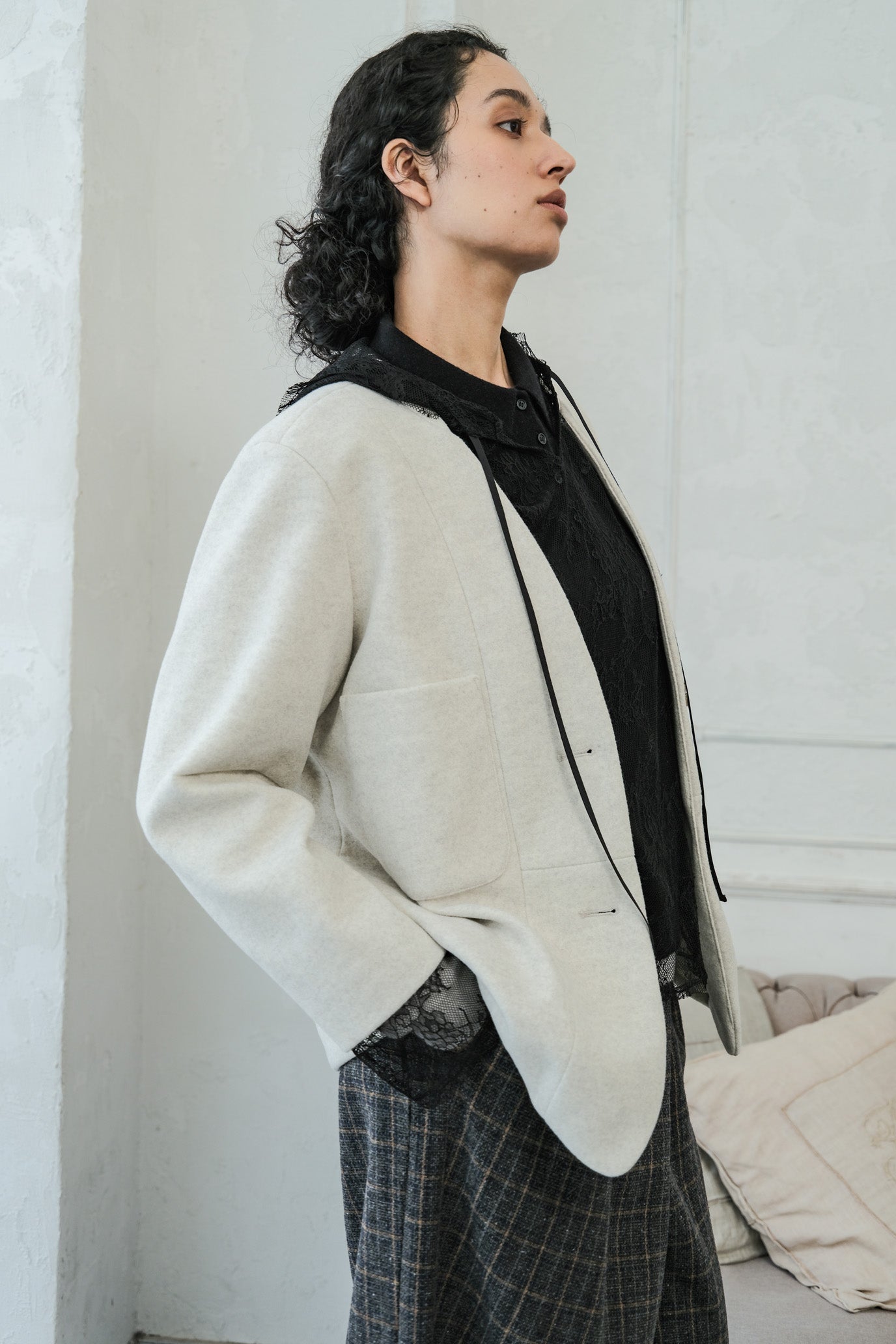 Lace Hood Pullover