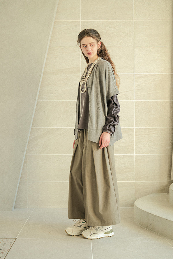Concealed Placket Cocoon Oversized Vest