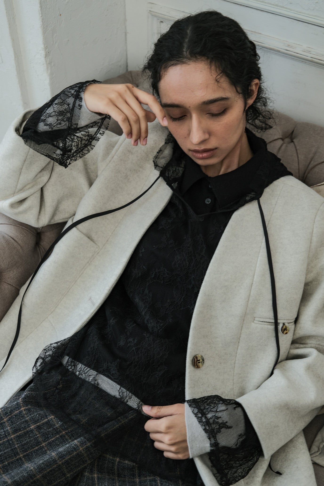 Lace Hood Pullover