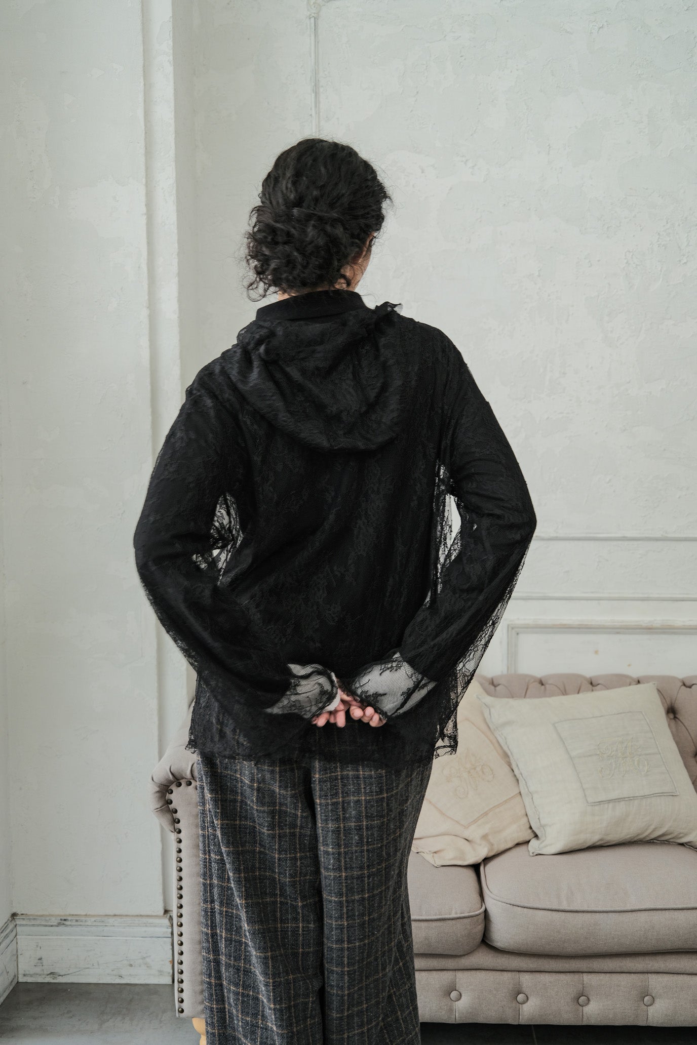 Lace Hood Pullover