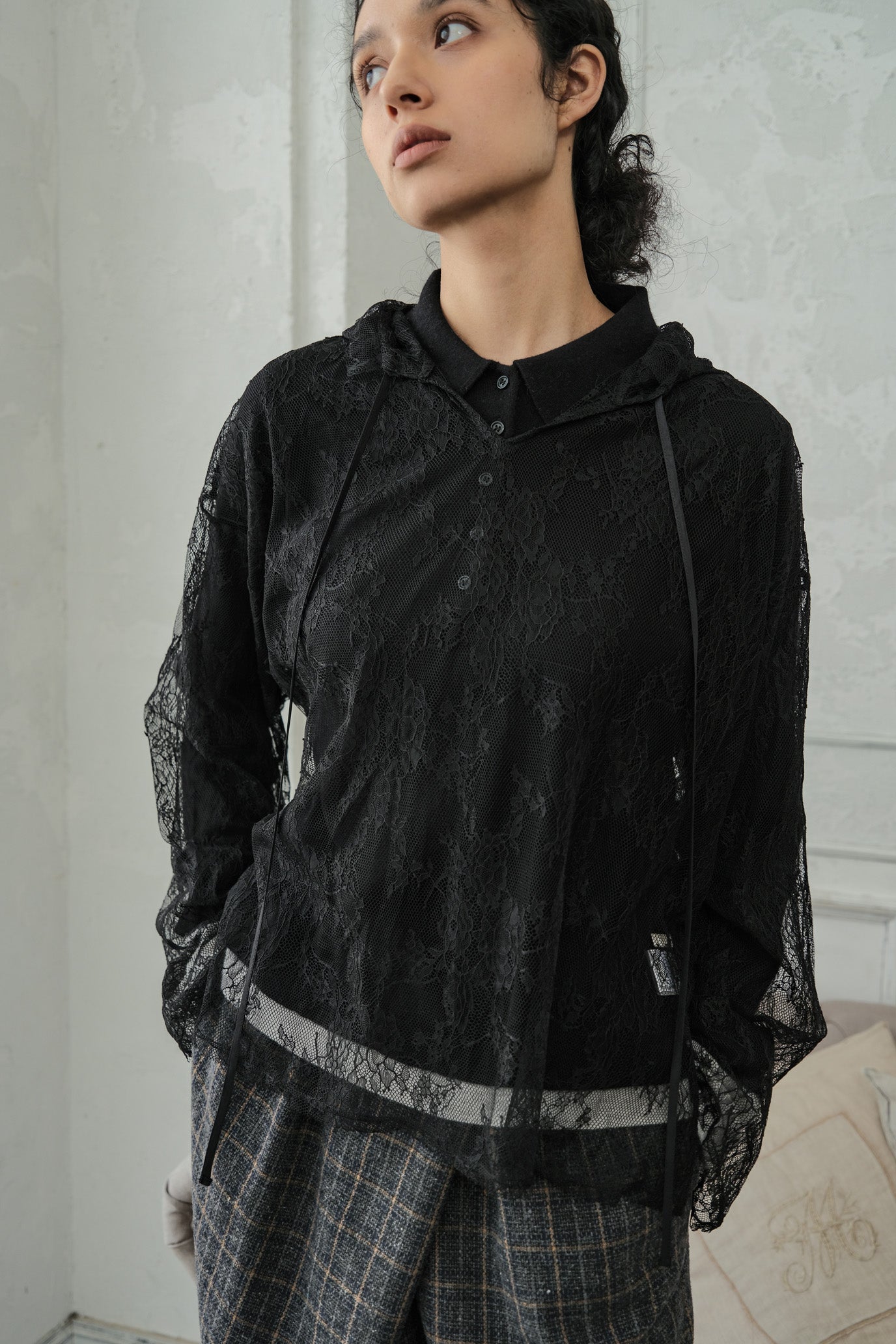 Lace Hood Pullover