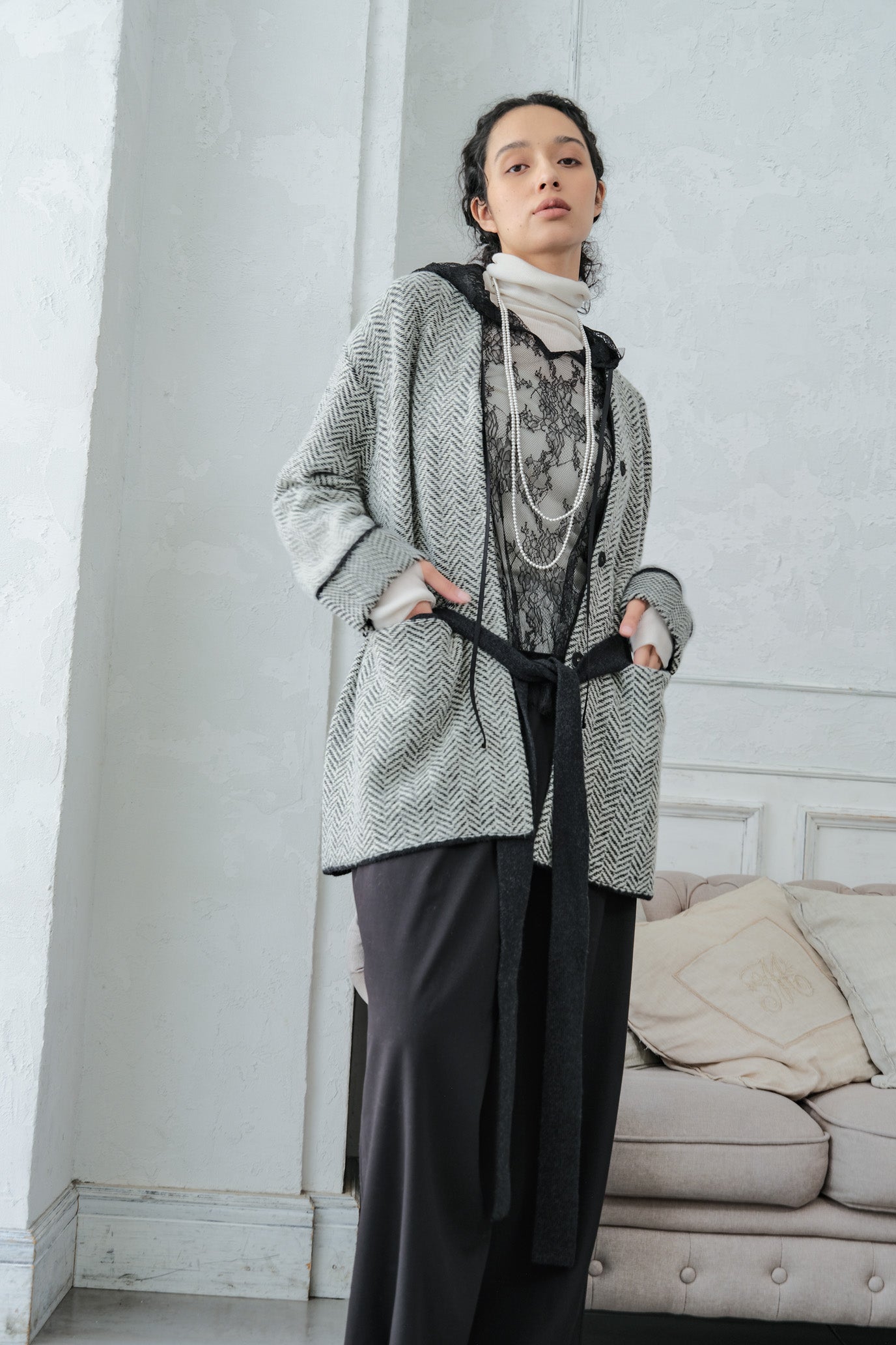 Lace Hood Pullover