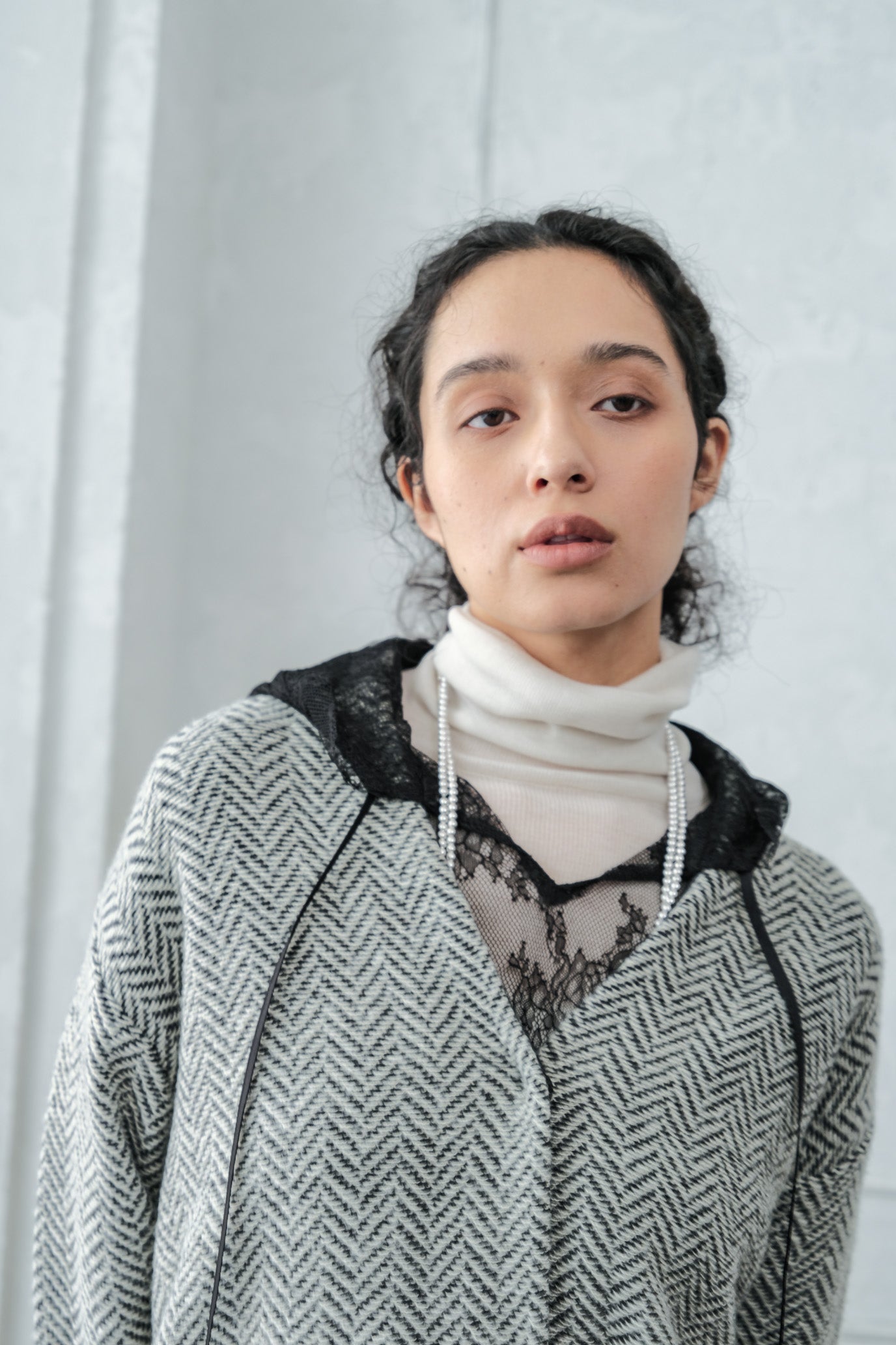 Lace Hood Pullover
