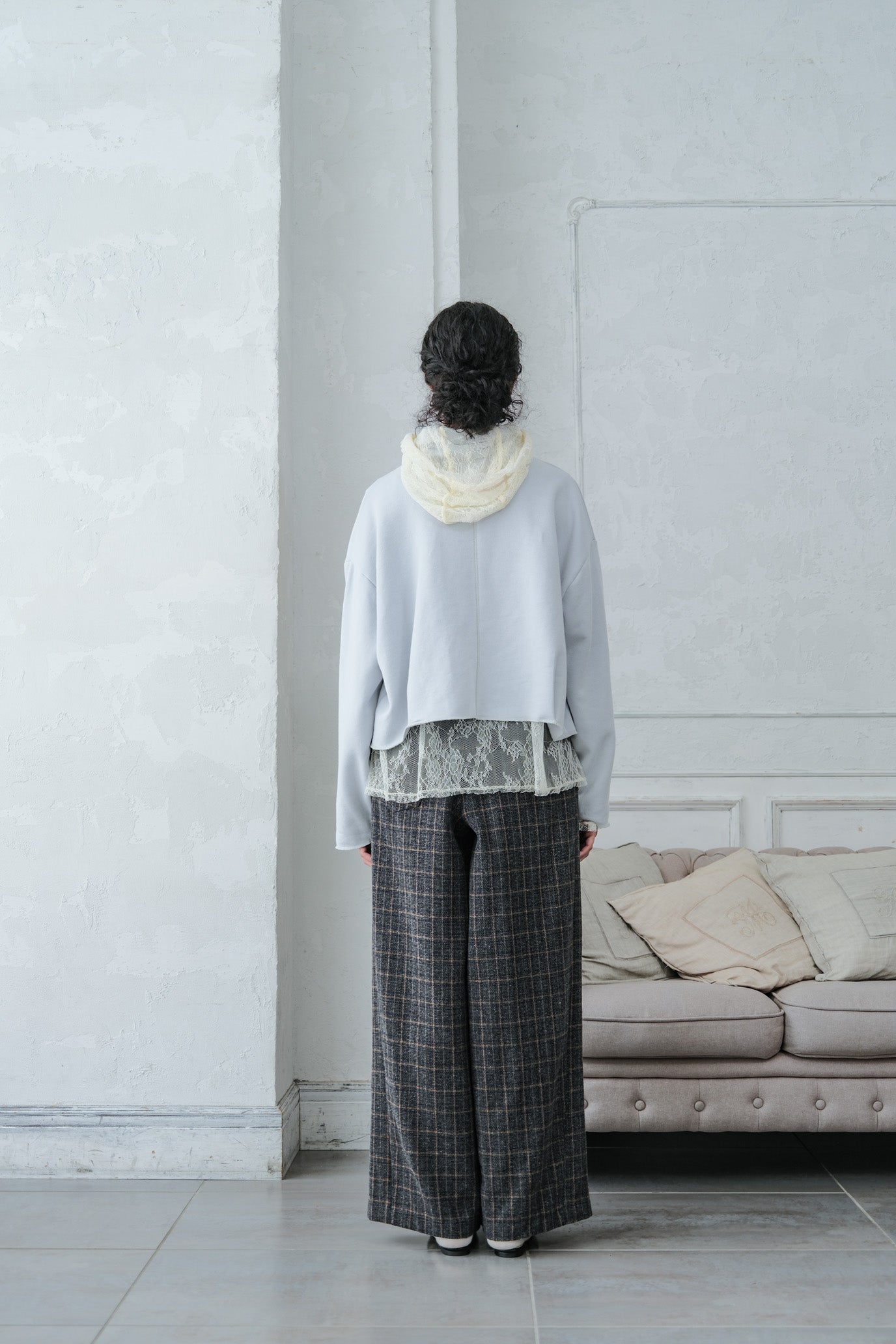 Brushed French Terry Hem Pullover