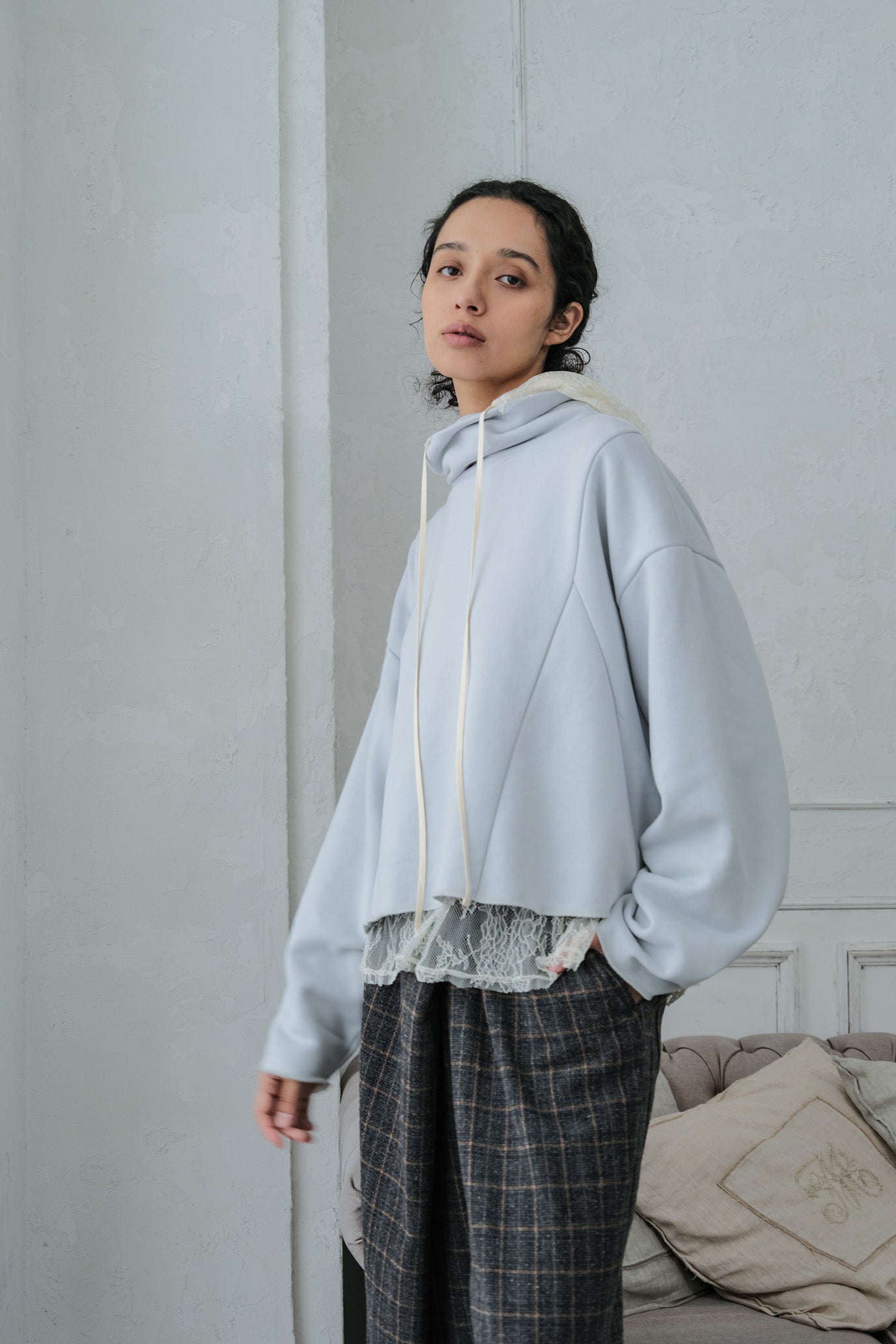 Lace Hood Pullover