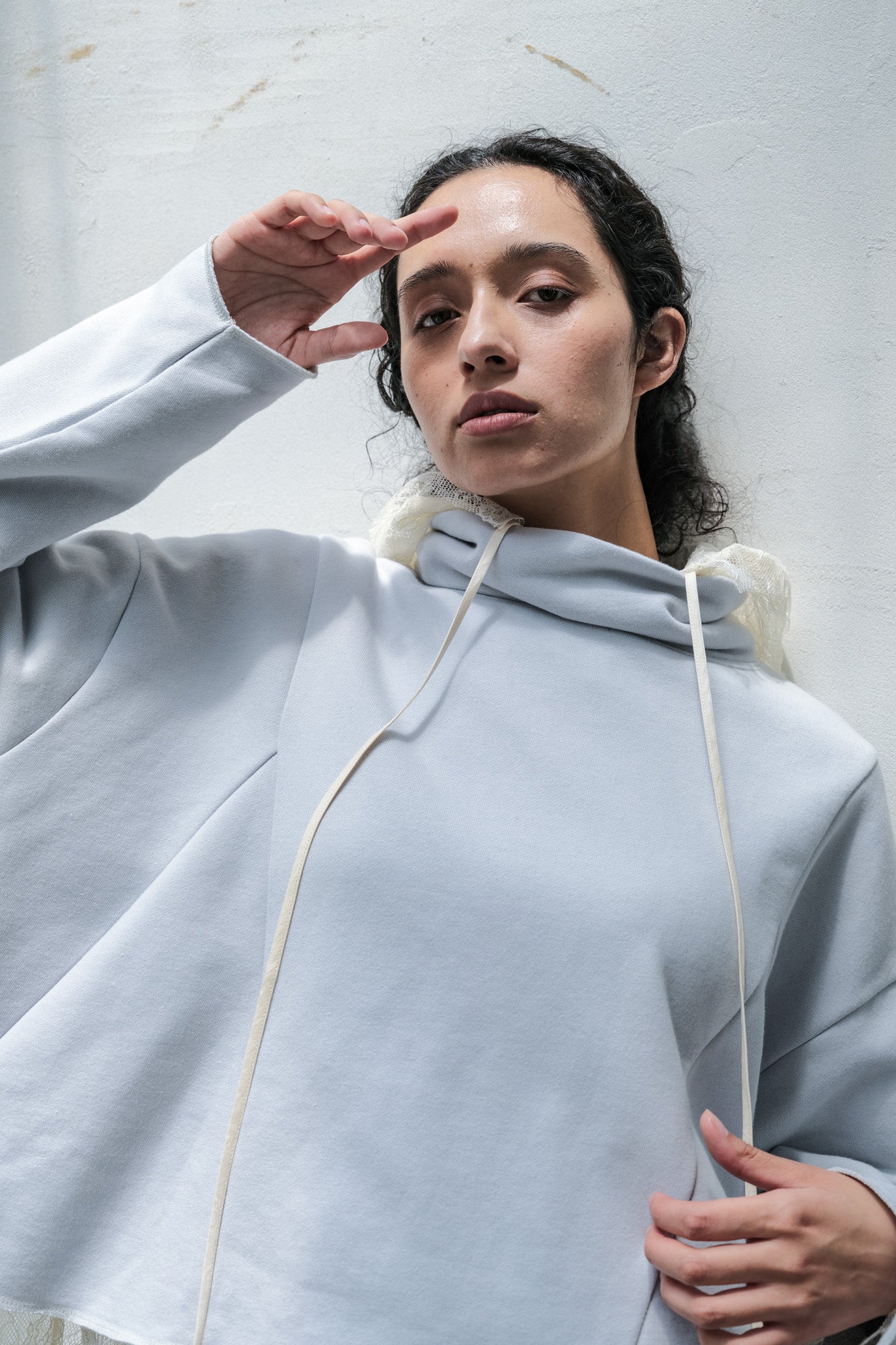Brushed French Terry Hem Pullover