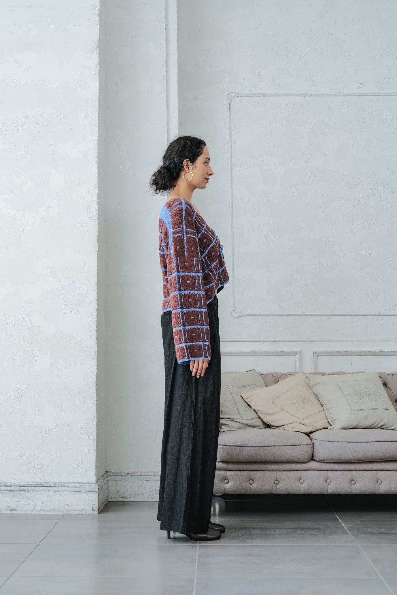 Reversible Geometric Drop Cardigan