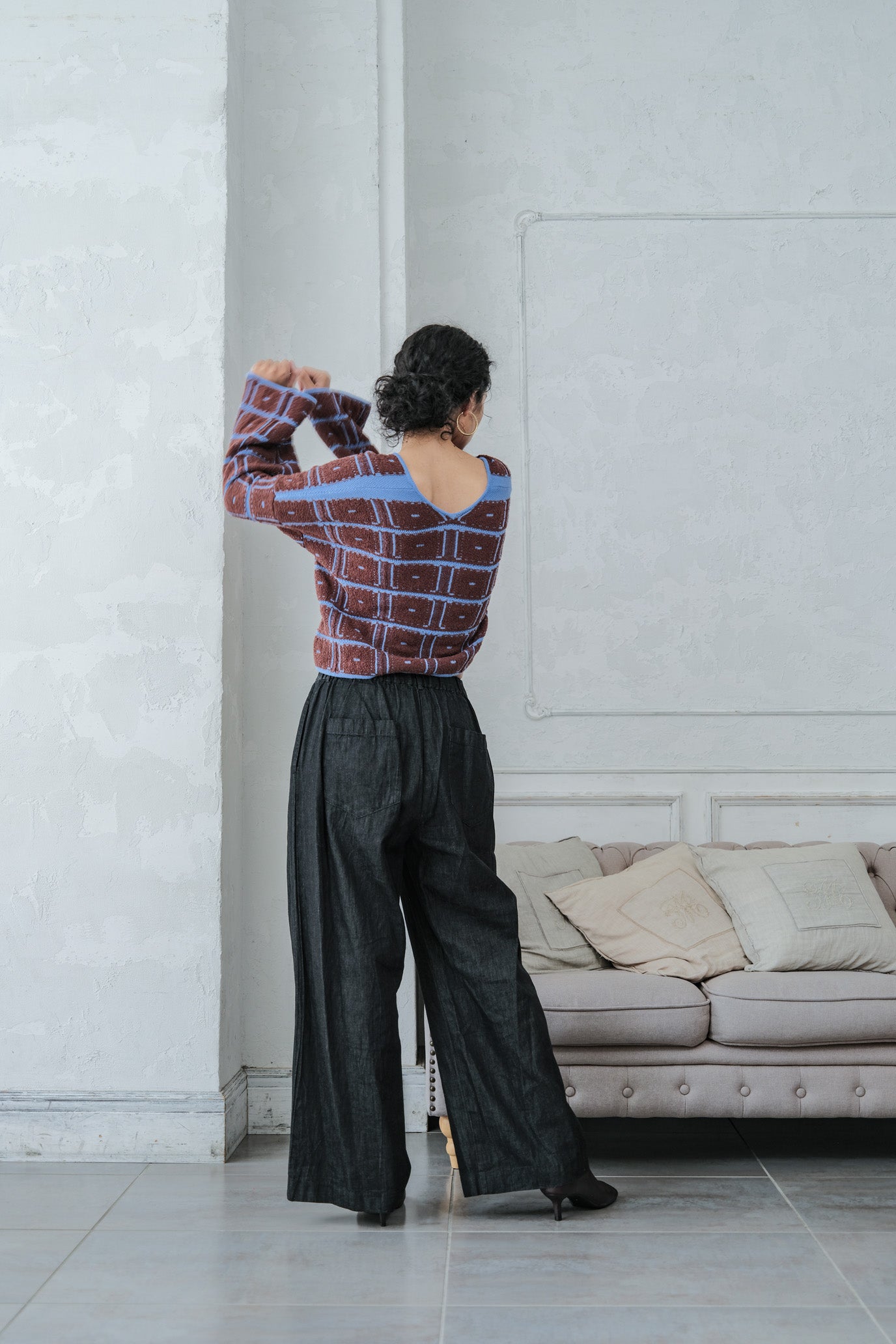 Reversible Geometric Drop Cardigan