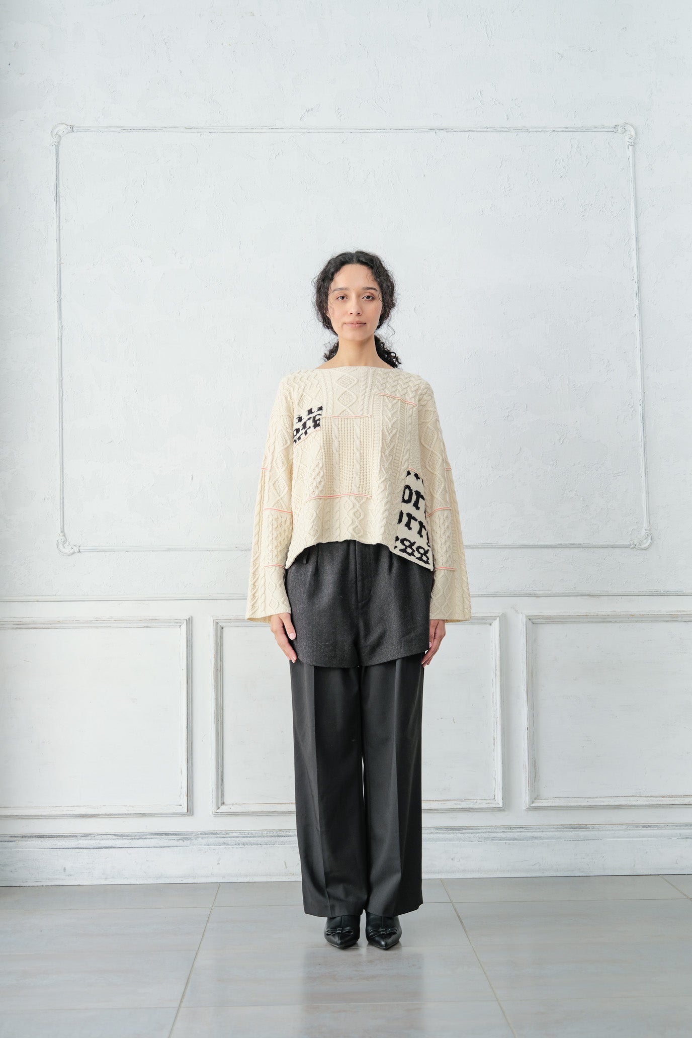 Cable Patchwork Pullover