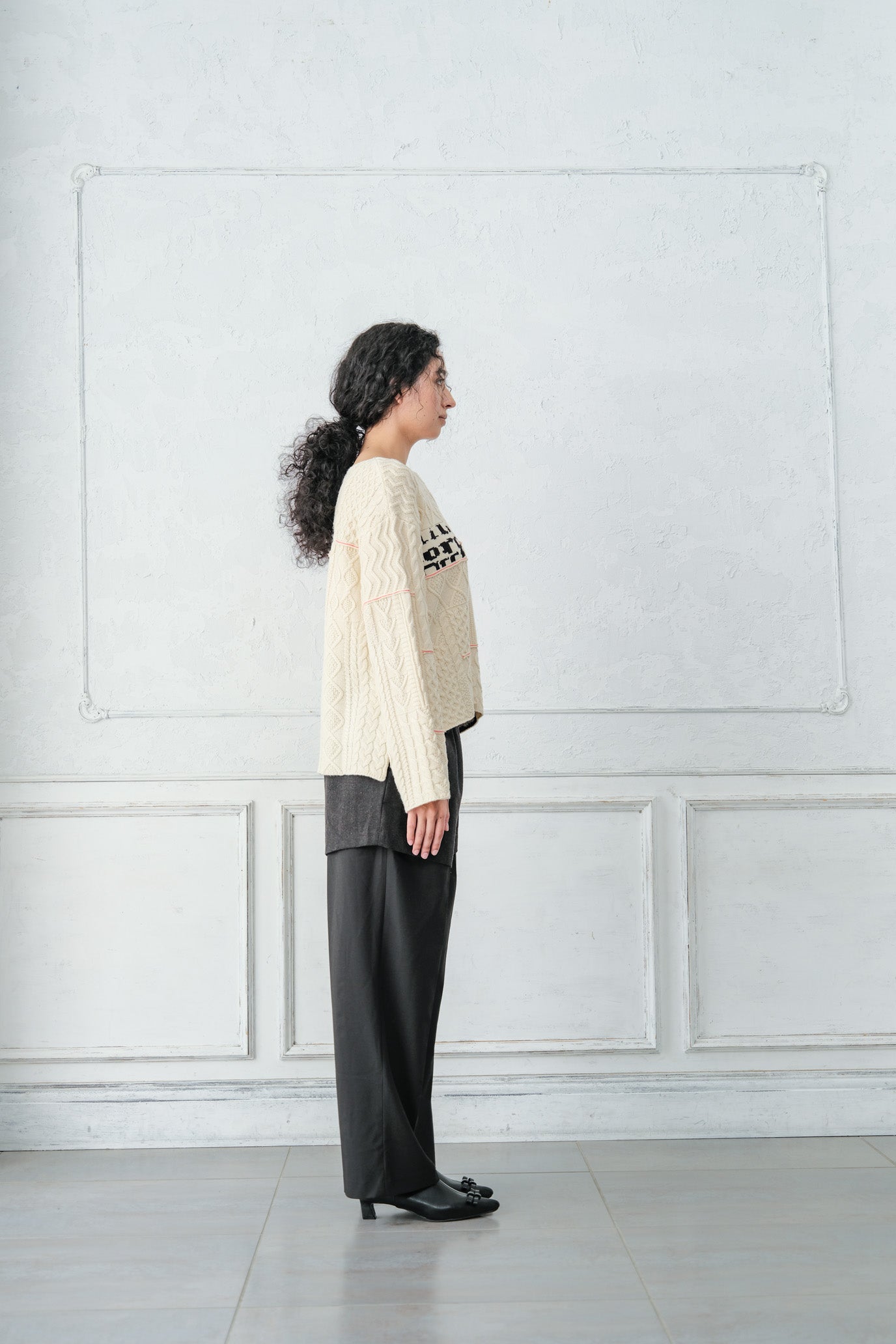 Cable Patchwork Pullover
