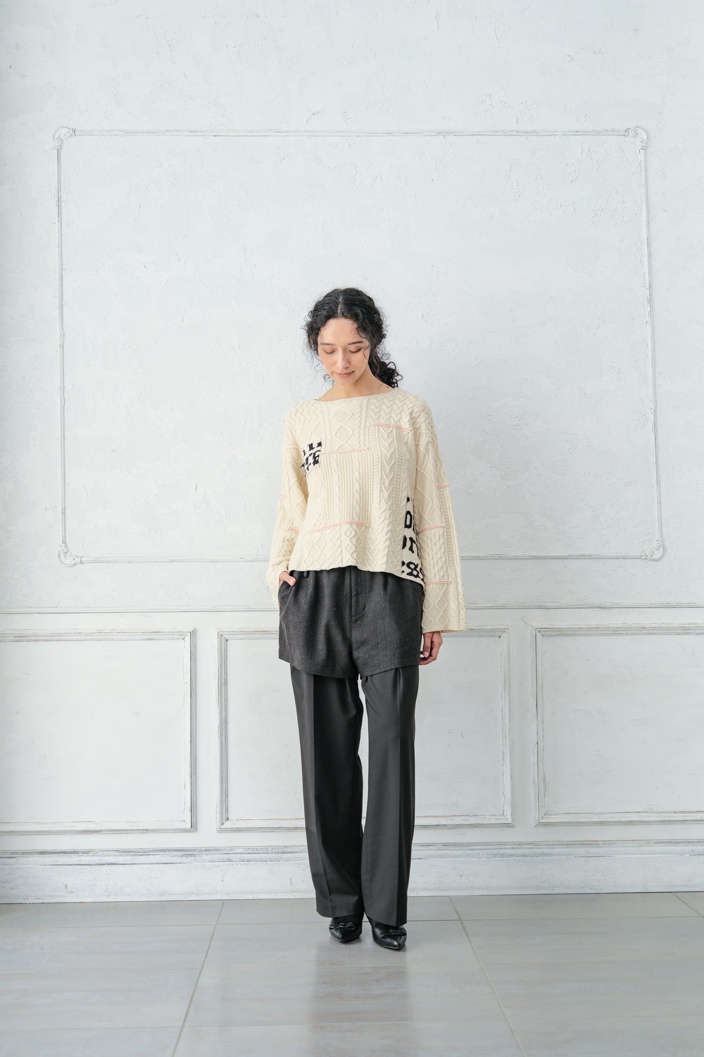 Cable Patchwork Pullover