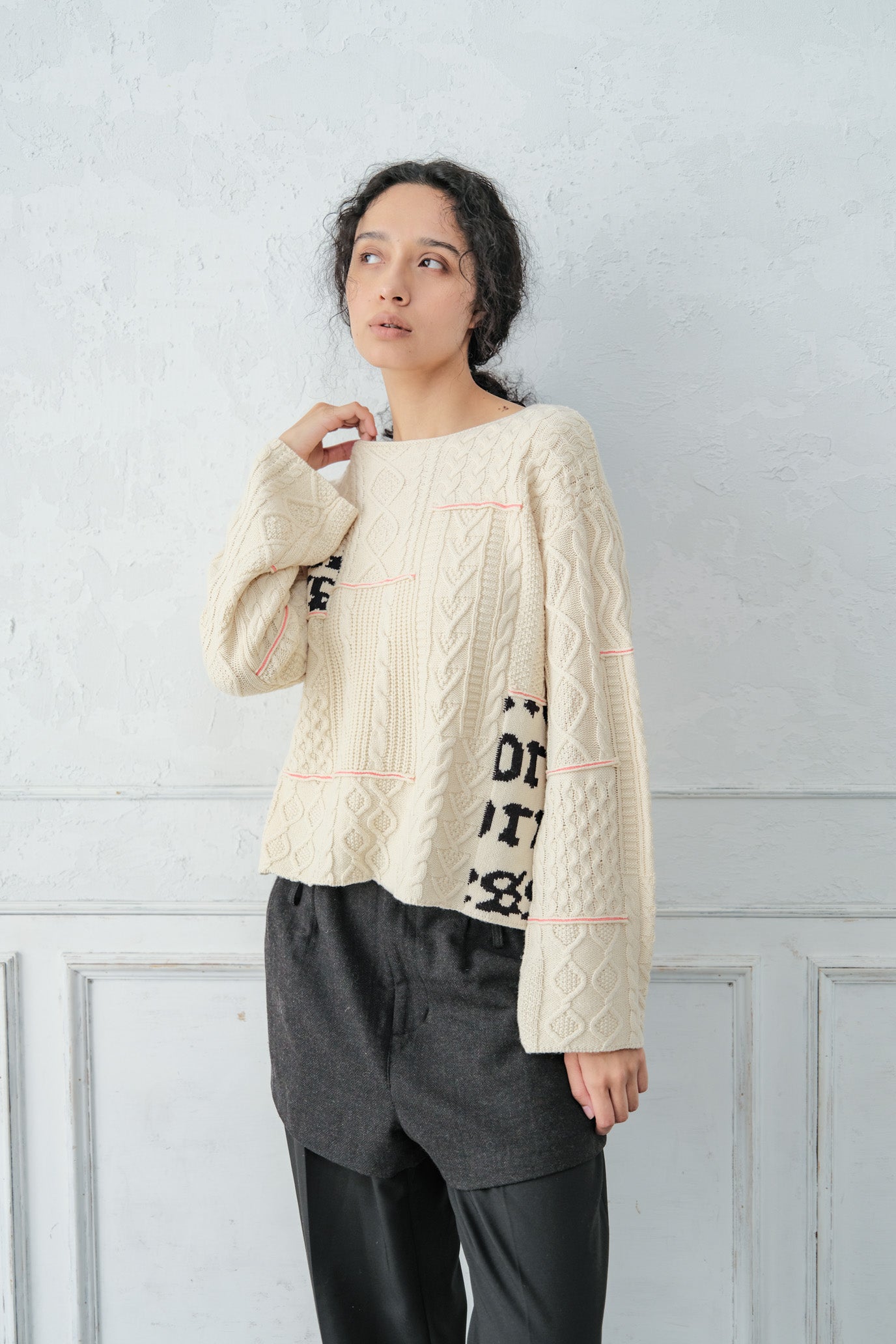 Cable Patchwork Pullover