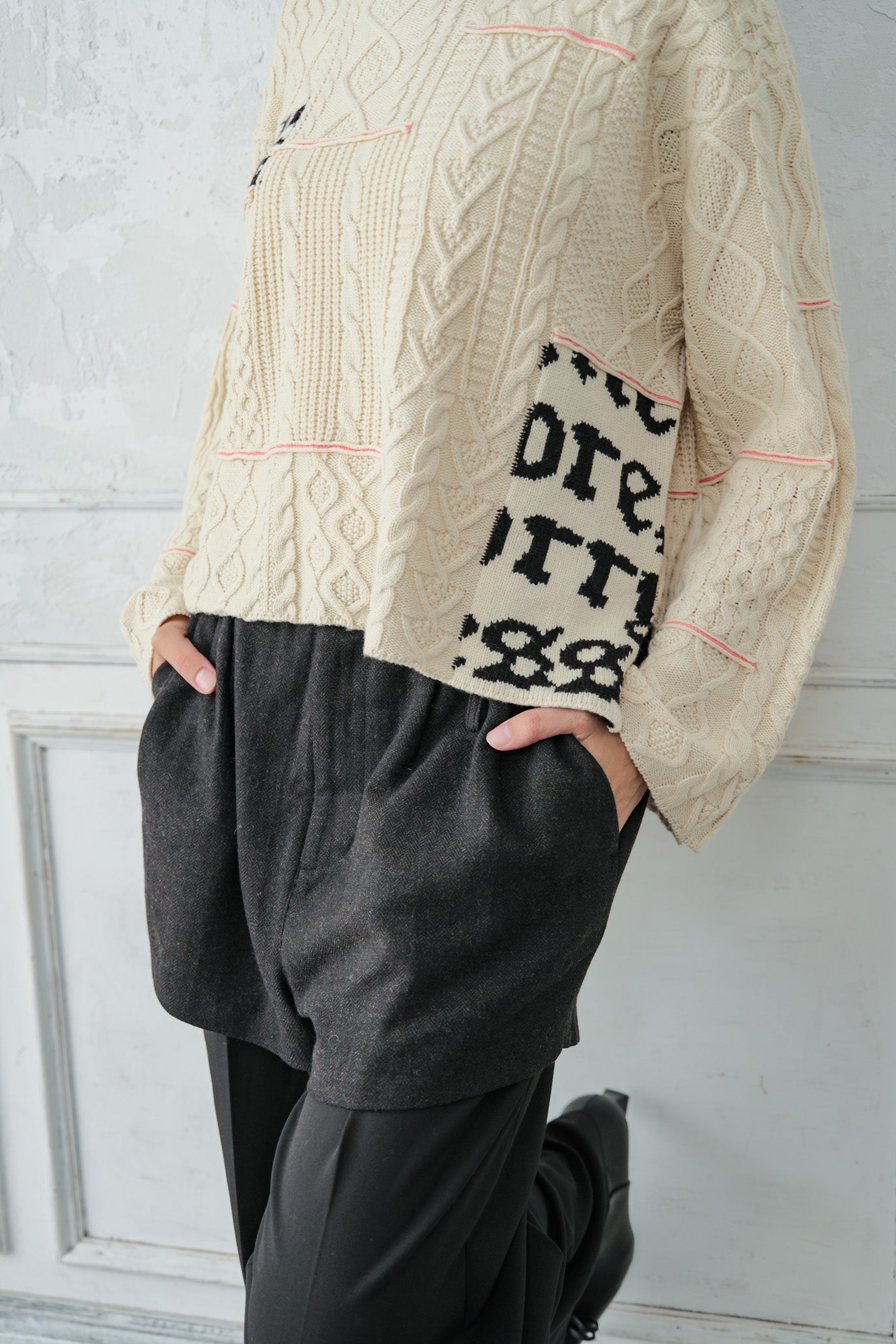 Cable Patchwork Pullover