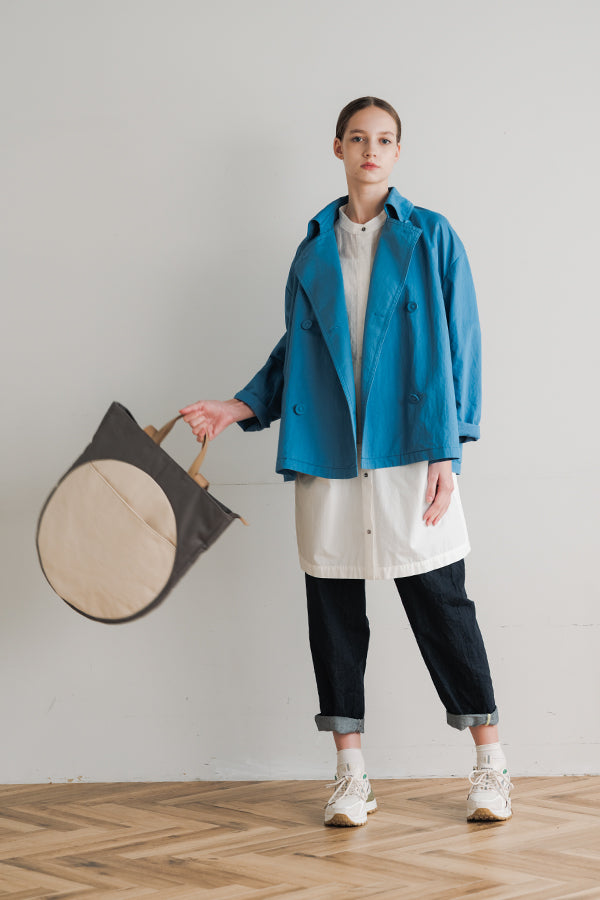 Round Motif Two-Tone 2-Way Bag