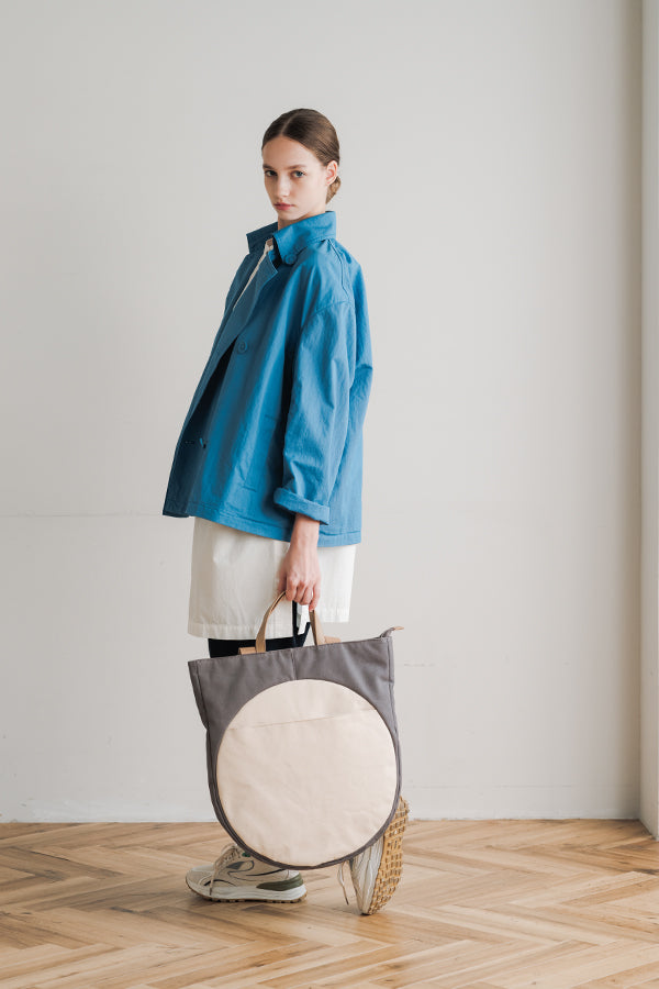 Round Motif Two-Tone 2-Way Bag