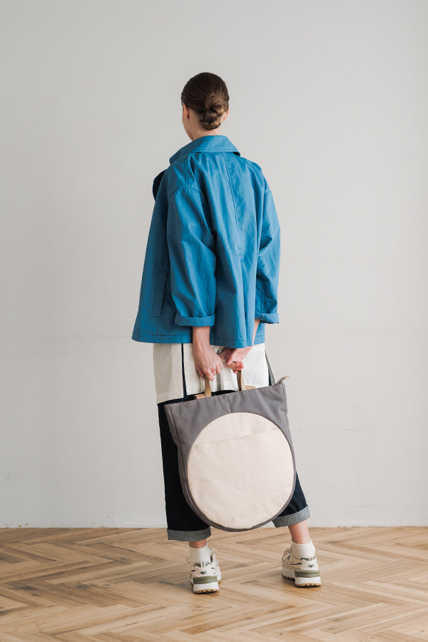 Round Motif Two-Tone 2-Way Bag