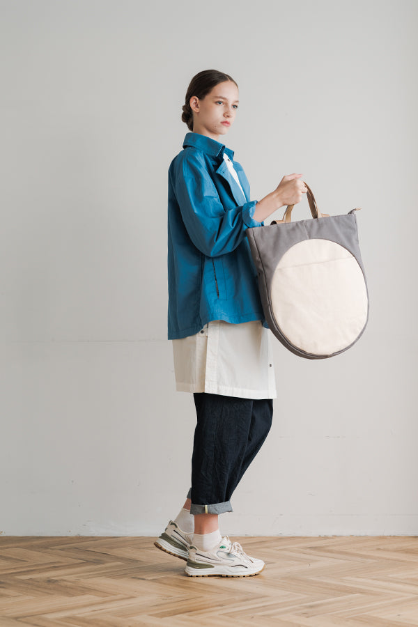 Round Motif Two-Tone 2-Way Bag