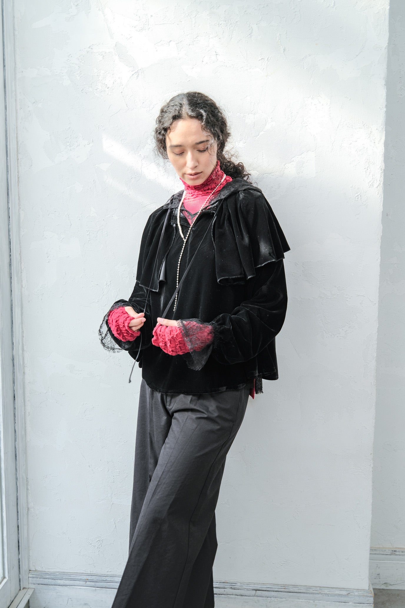Lace Hood Pullover