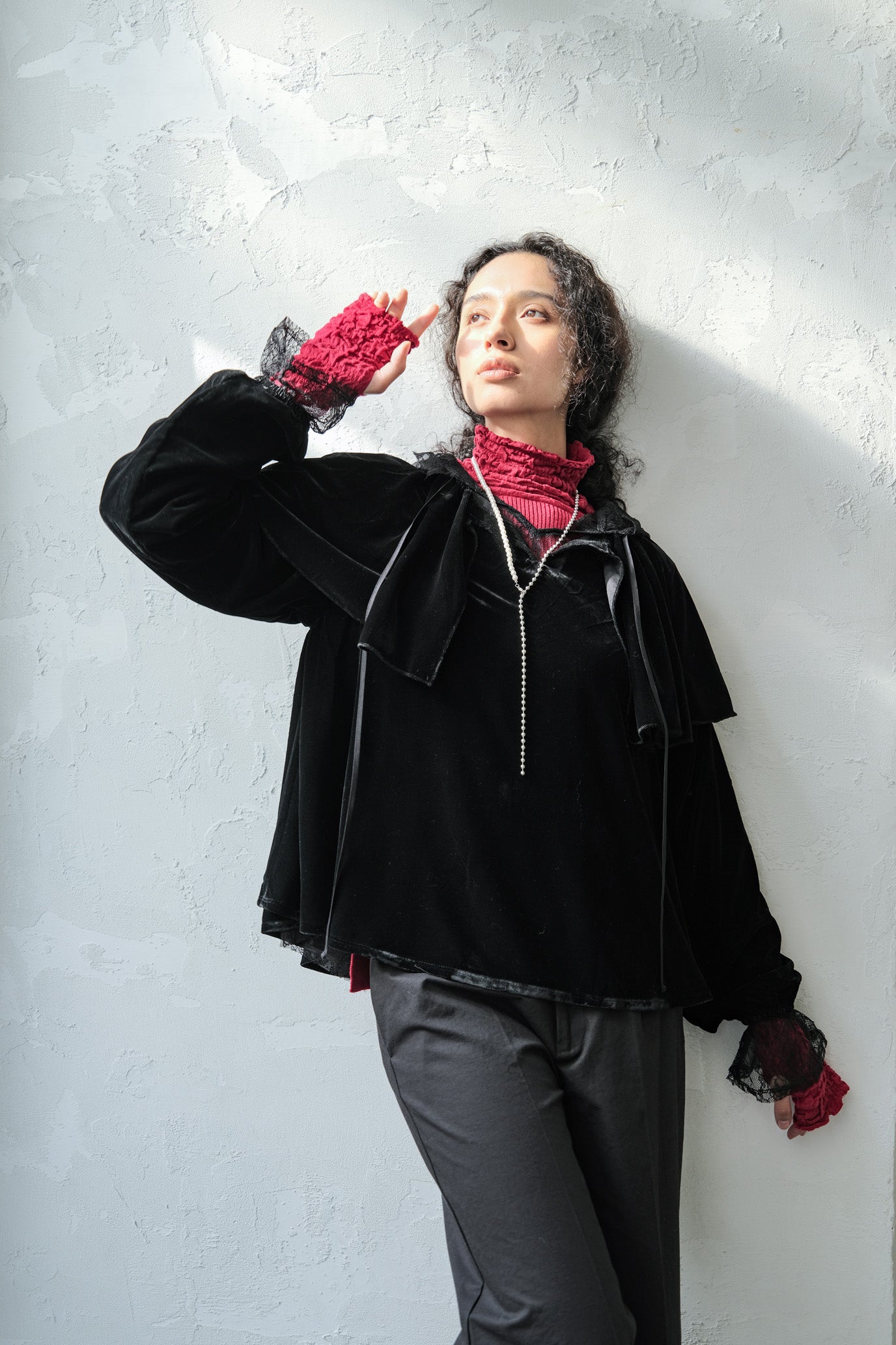 Lace Hood Pullover