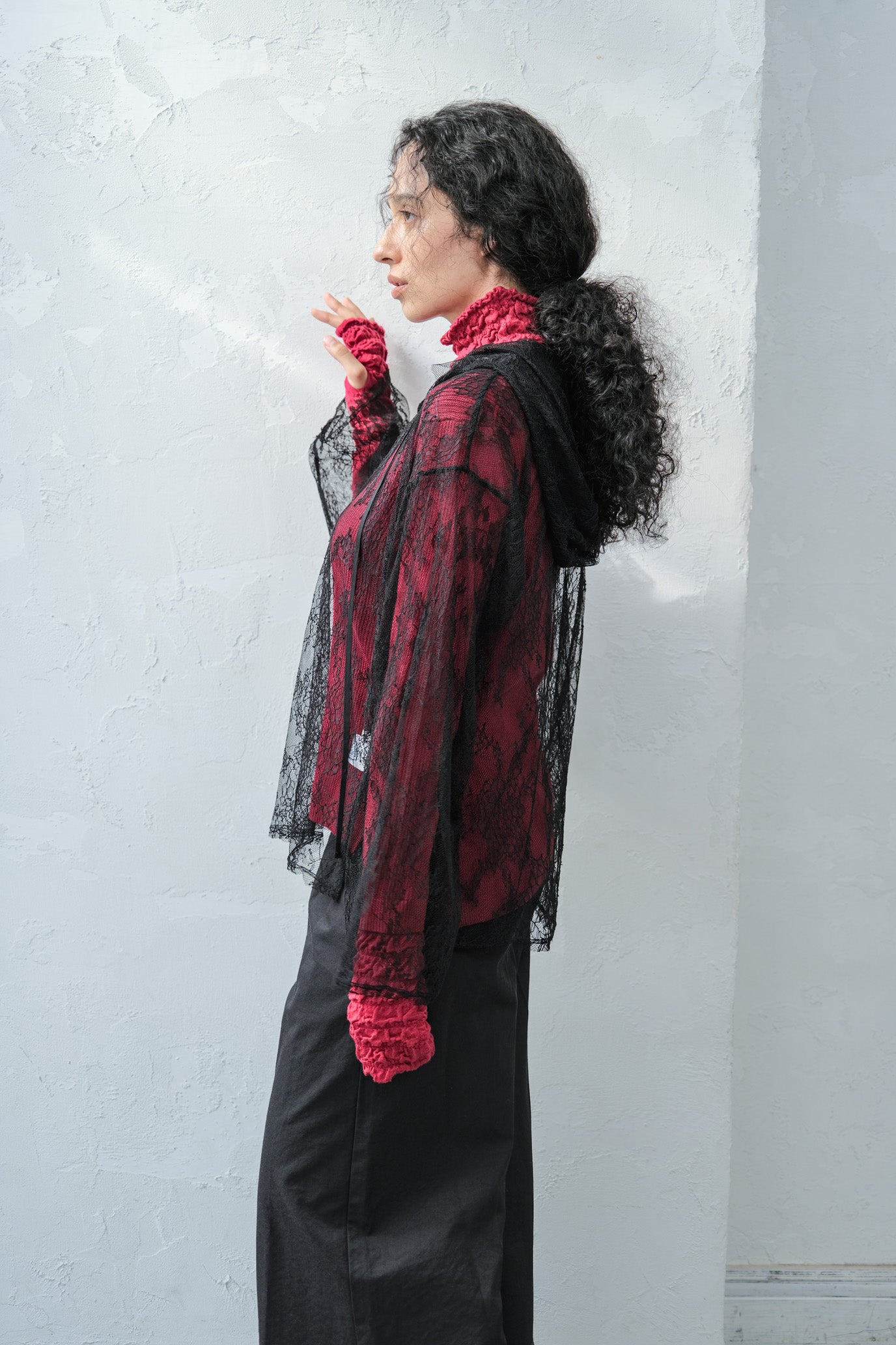 Lace Hood Pullover
