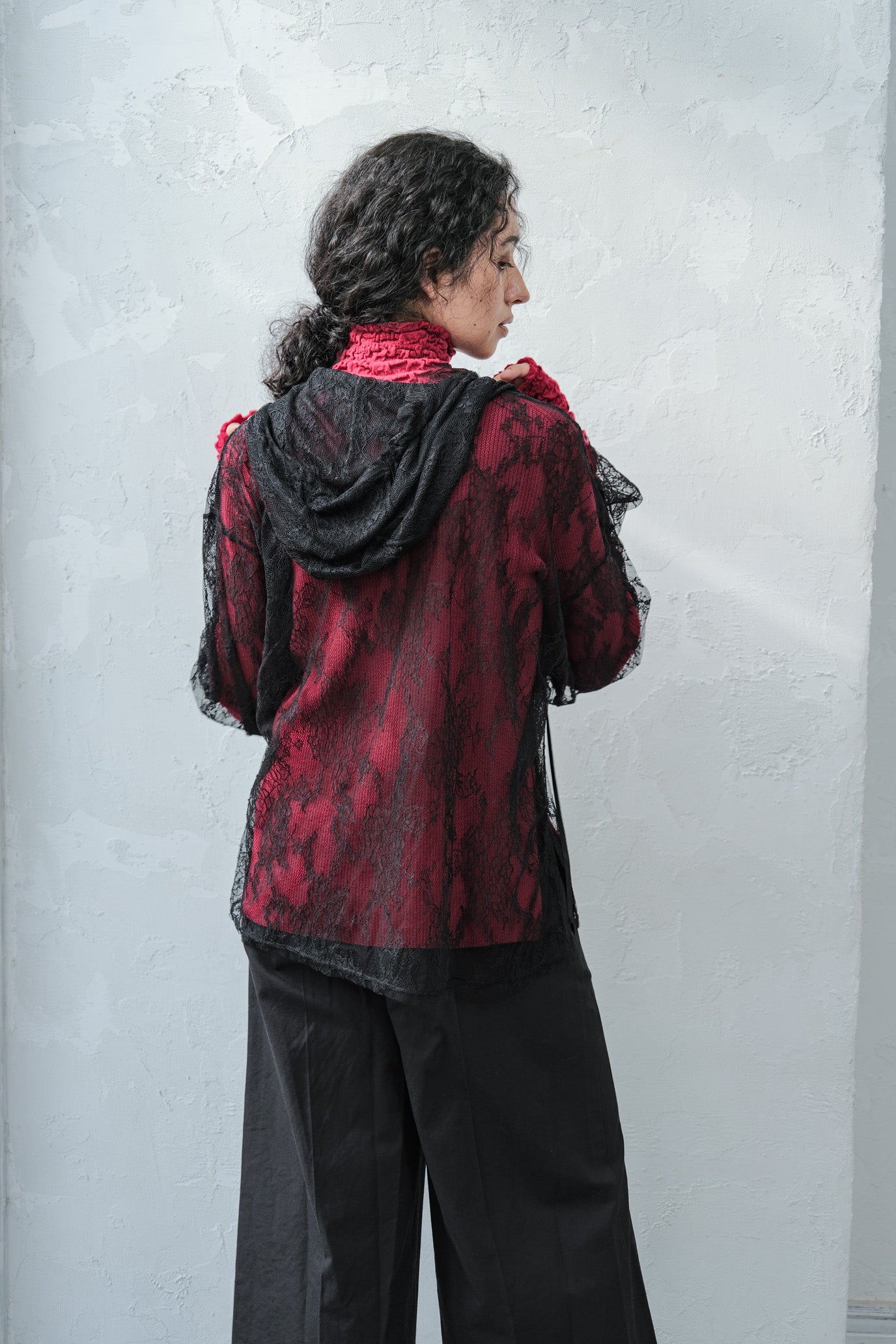 Lace Hood Pullover