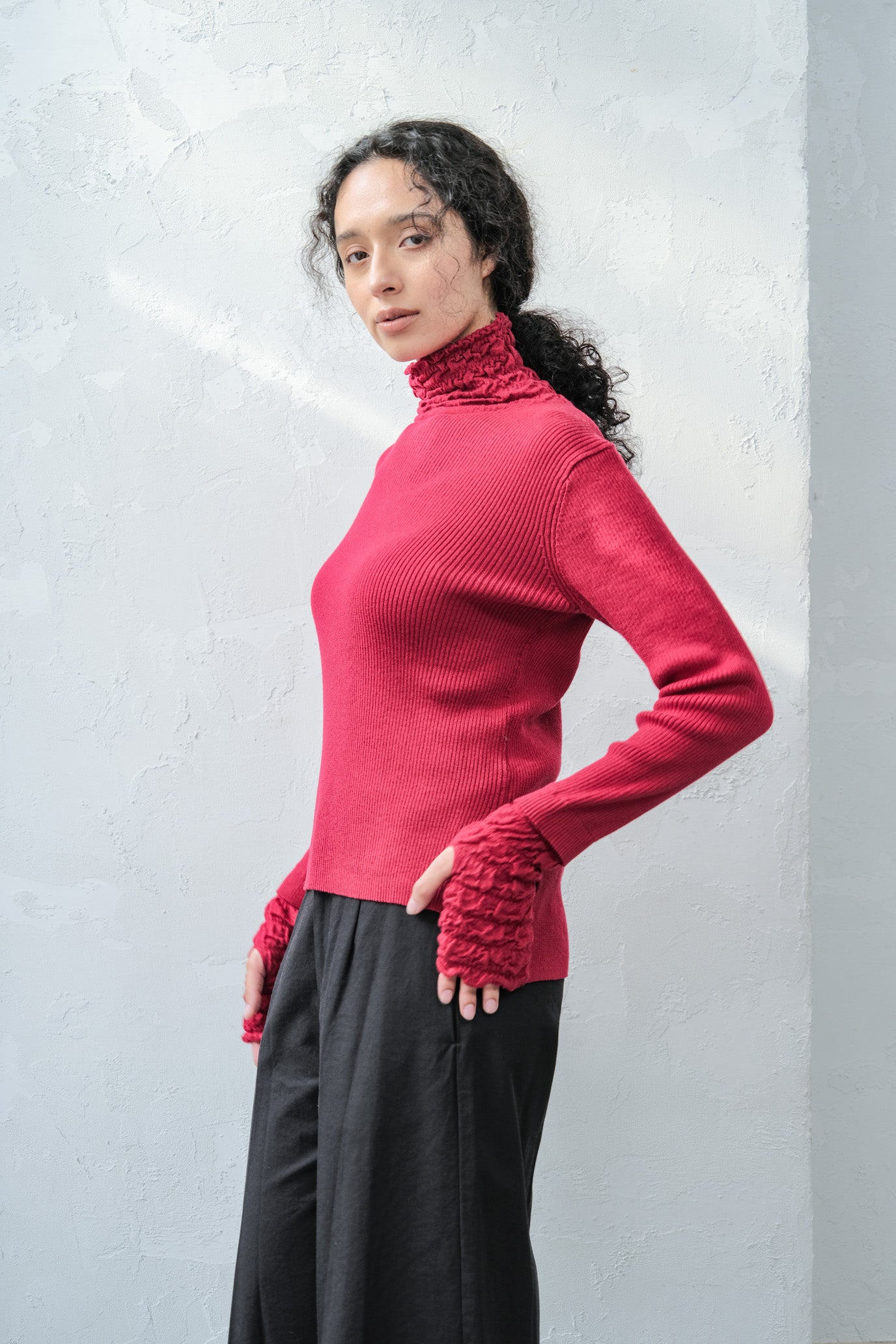 Lace Rib Pullover