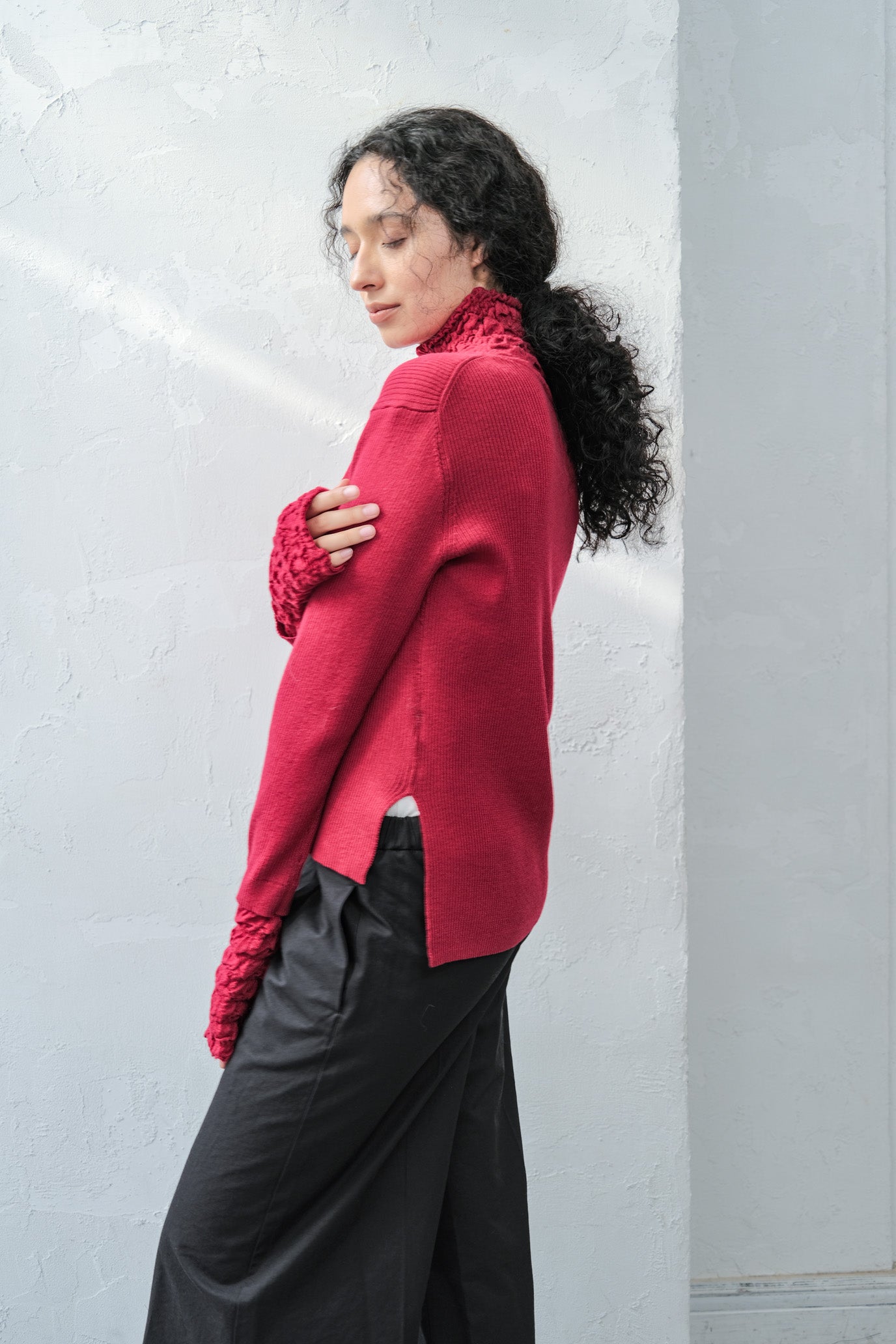 Lace Rib Pullover