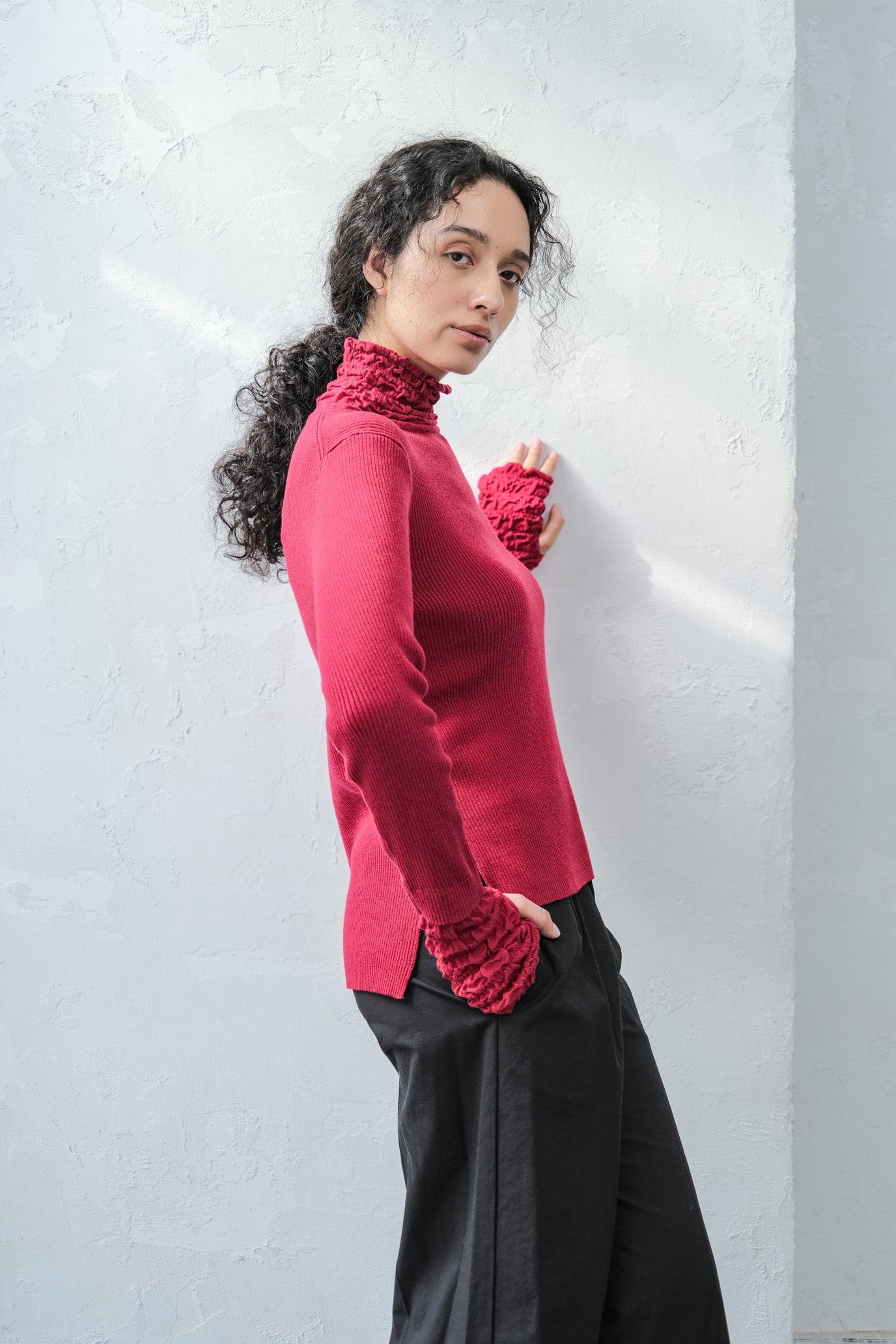 Lace Rib Pullover