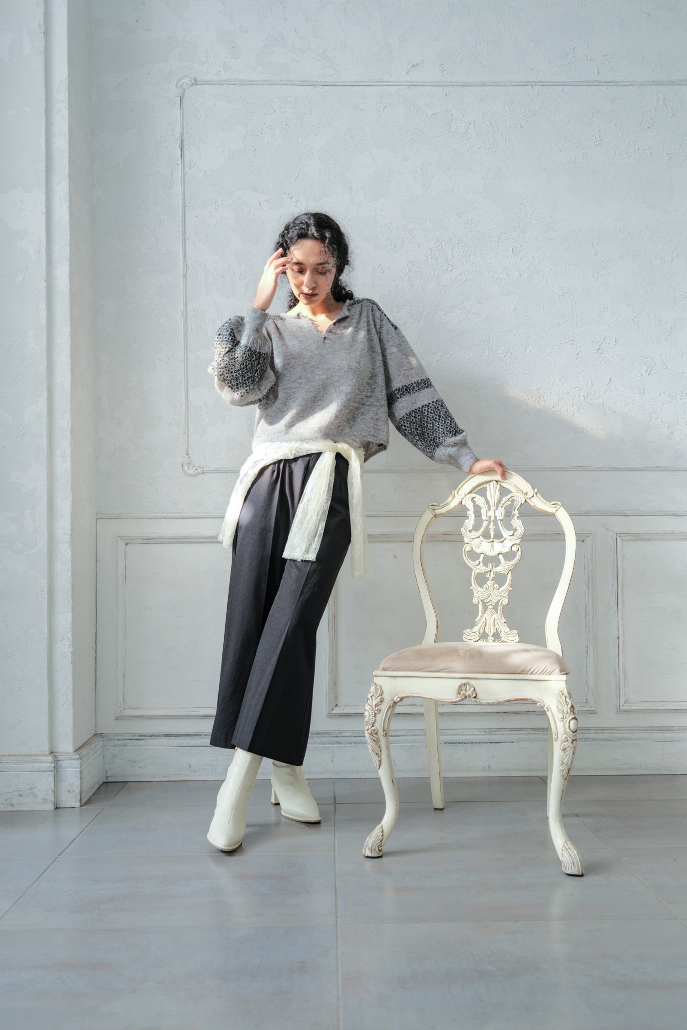 Lace Hood Pullover