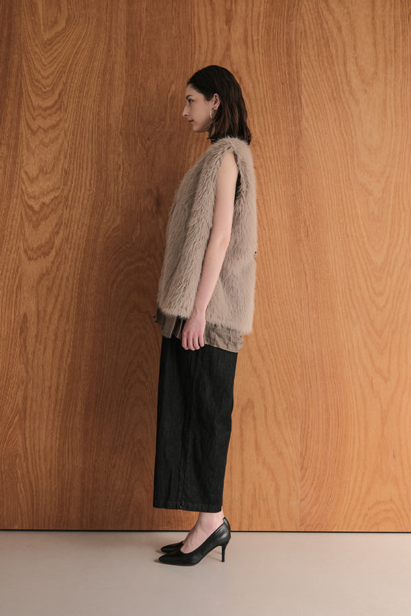 Layered-Look Fur Vest