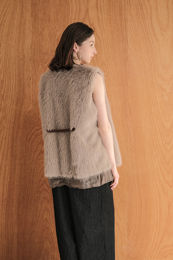 Layered-Look Fur Vest