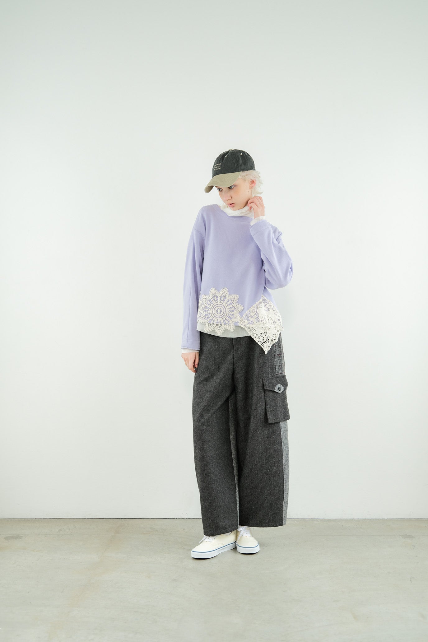 Double Tulle High Neck Inner Top