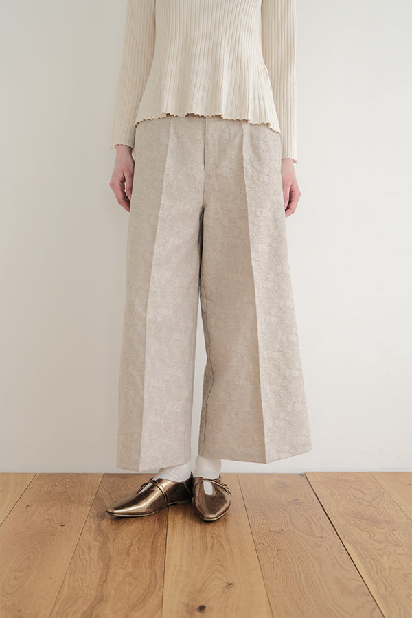 Jacquard Wide-Leg Trousers