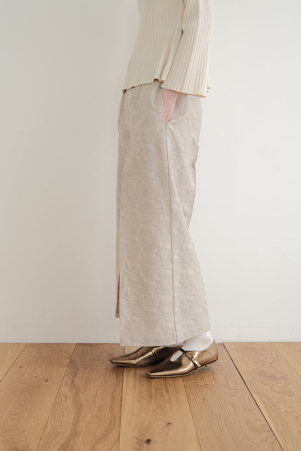 Jacquard Wide-Leg Trousers