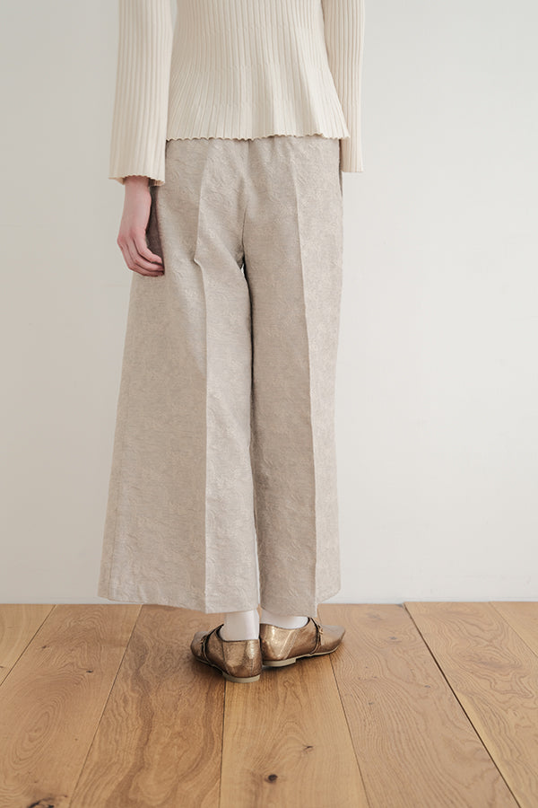 Jacquard Wide-Leg Trousers